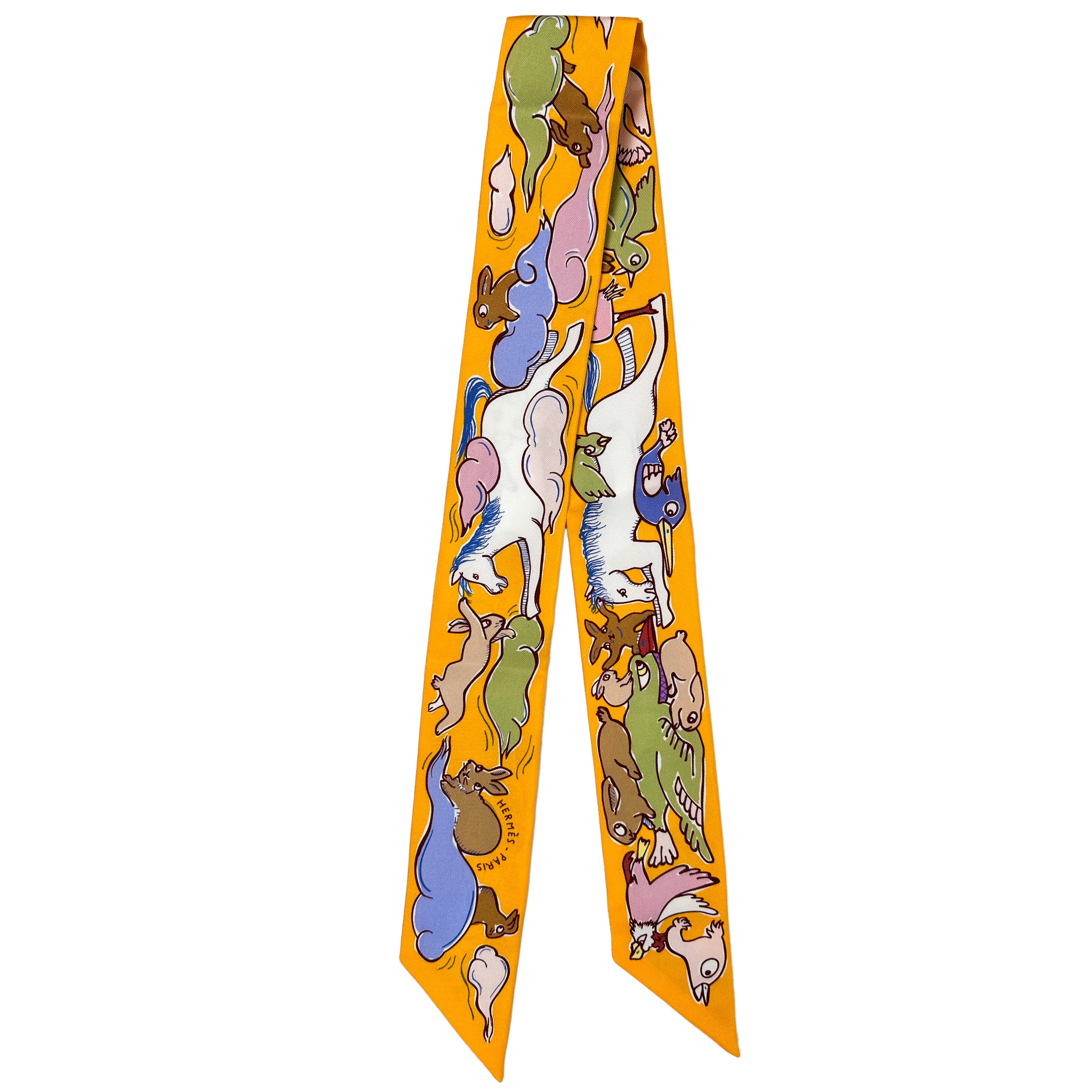 Hermès Mille et Un Lapins Twilly