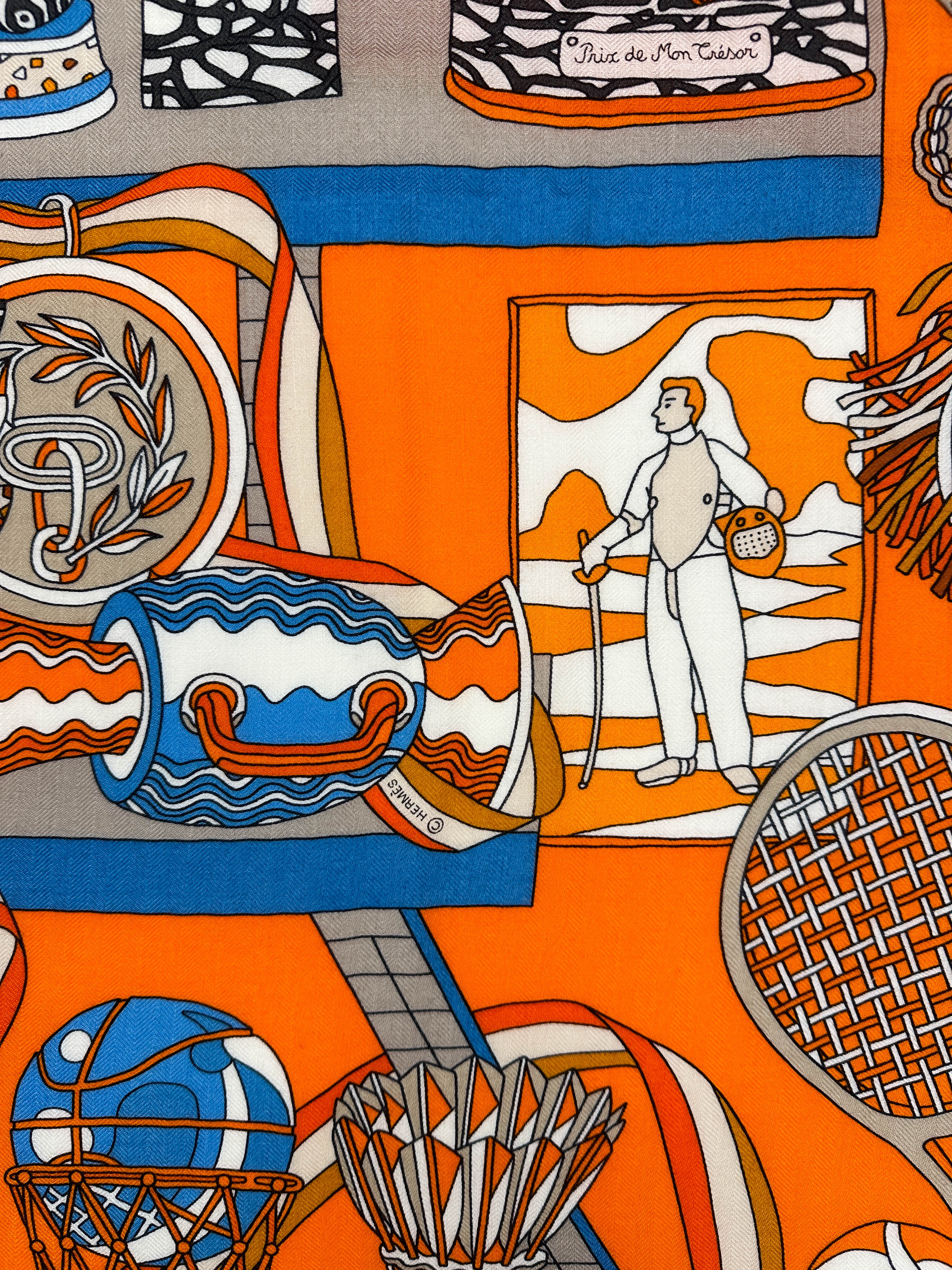 Hermès Les Trophées Cashmere Silk 140