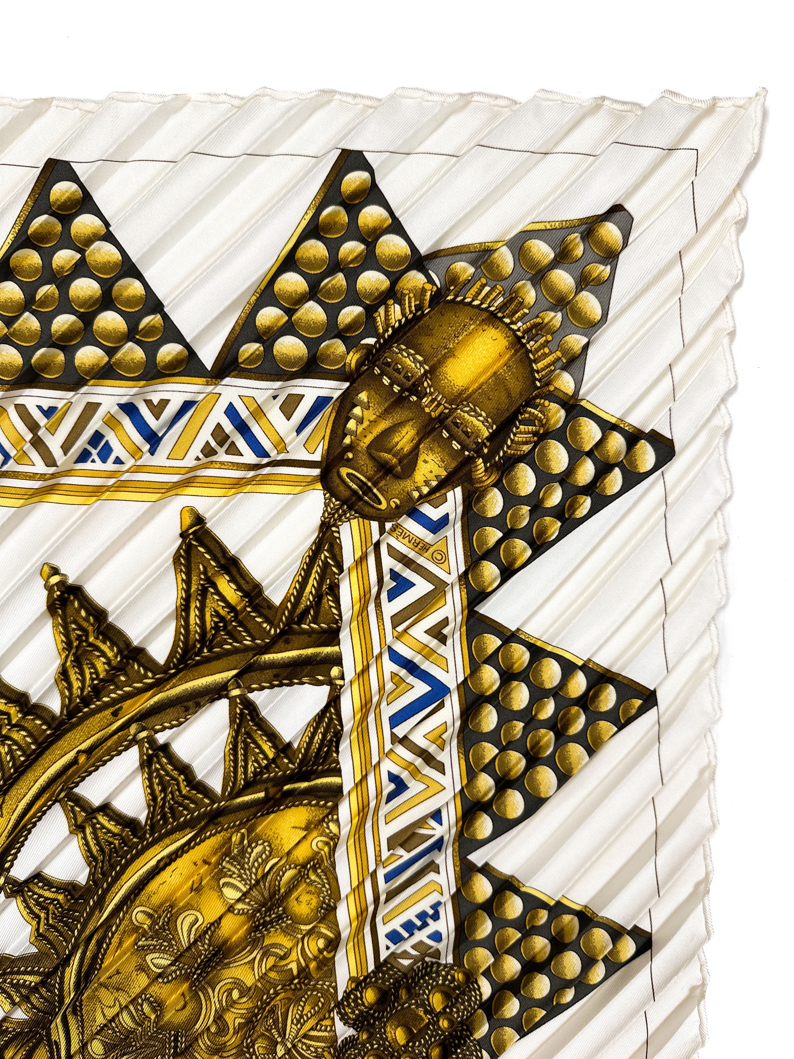 Hermès L'Or Des Chefs Wide Plissé 90