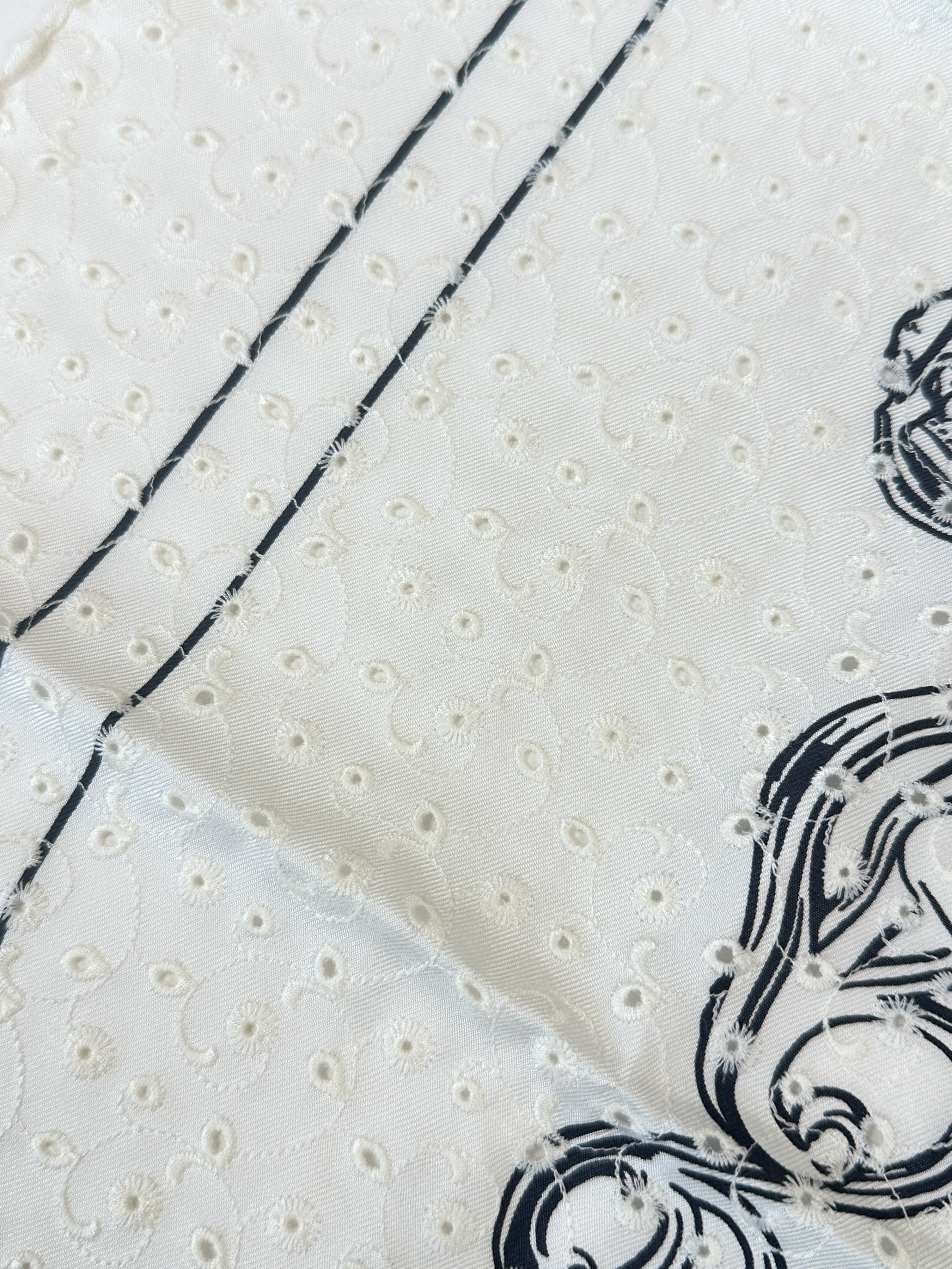 Hermès Brides de Gala Broderie Anglaise 70