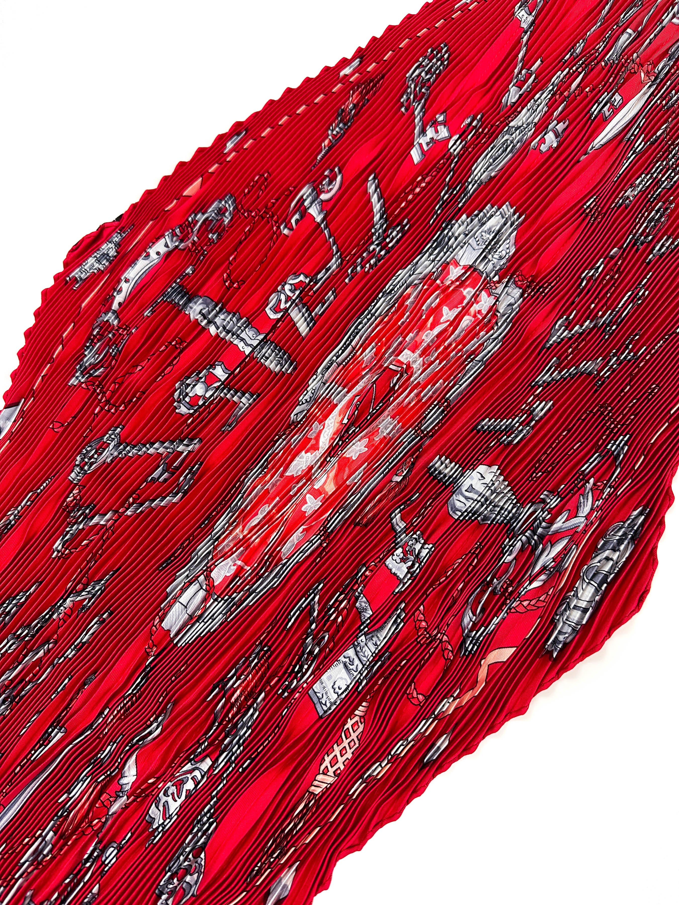 Hermès Les Cles Plissé 90