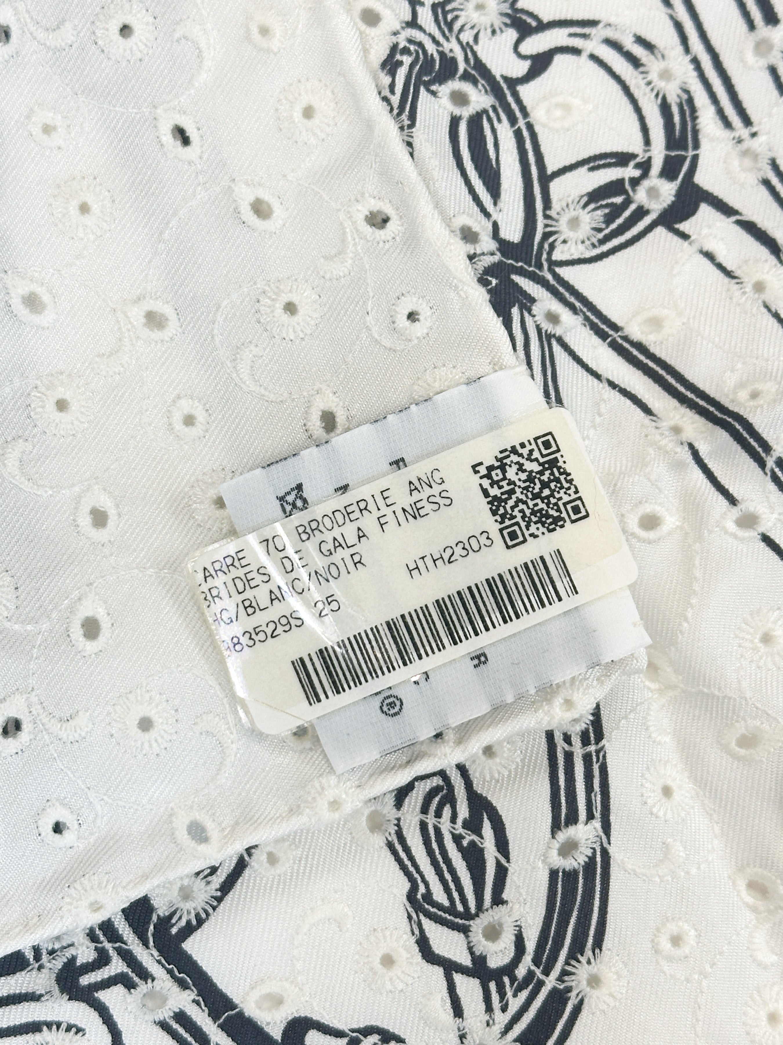 Hermès Brides de Gala Broderie Anglaise 70