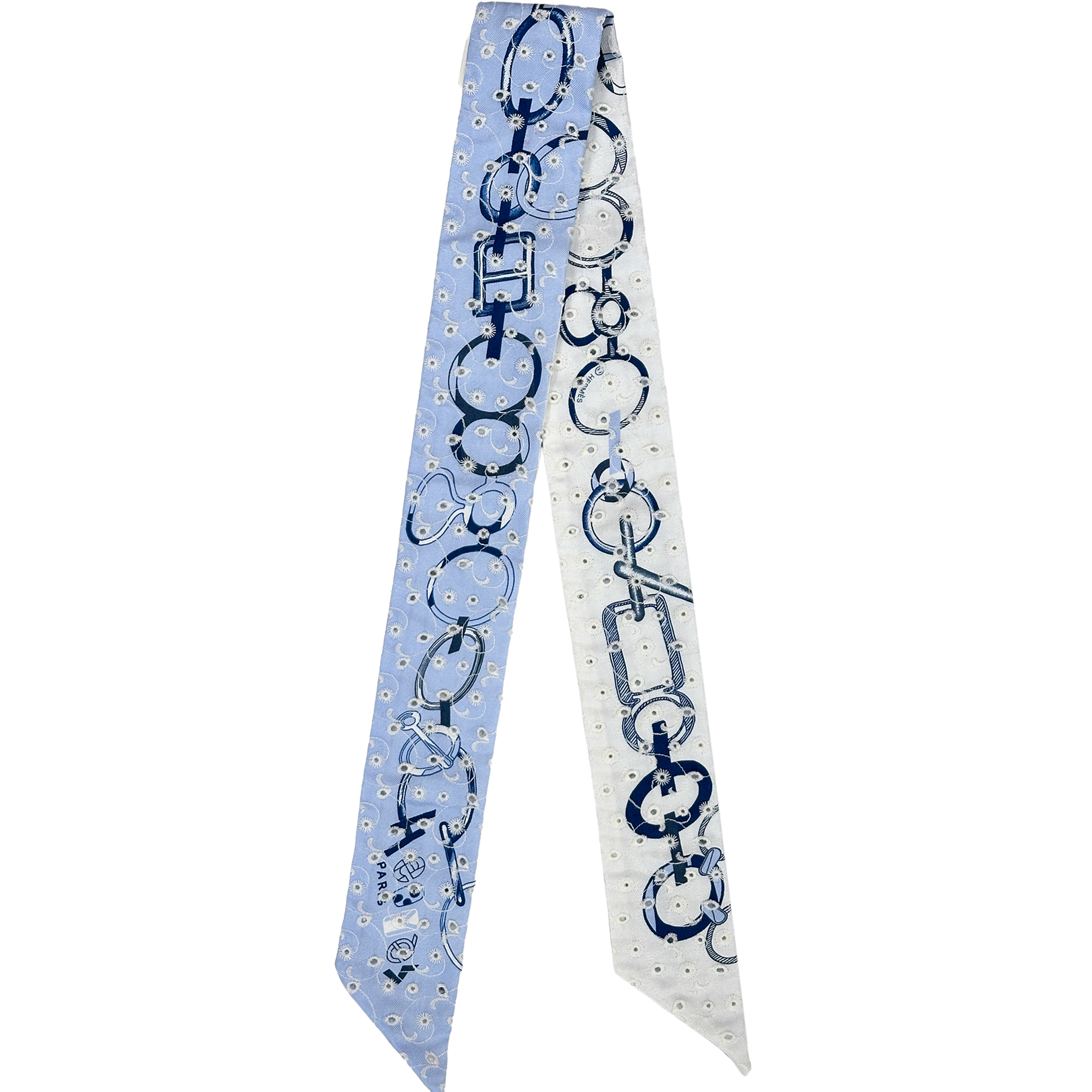 Hermès Do Re Boucles Broderie Anglaise Twilly