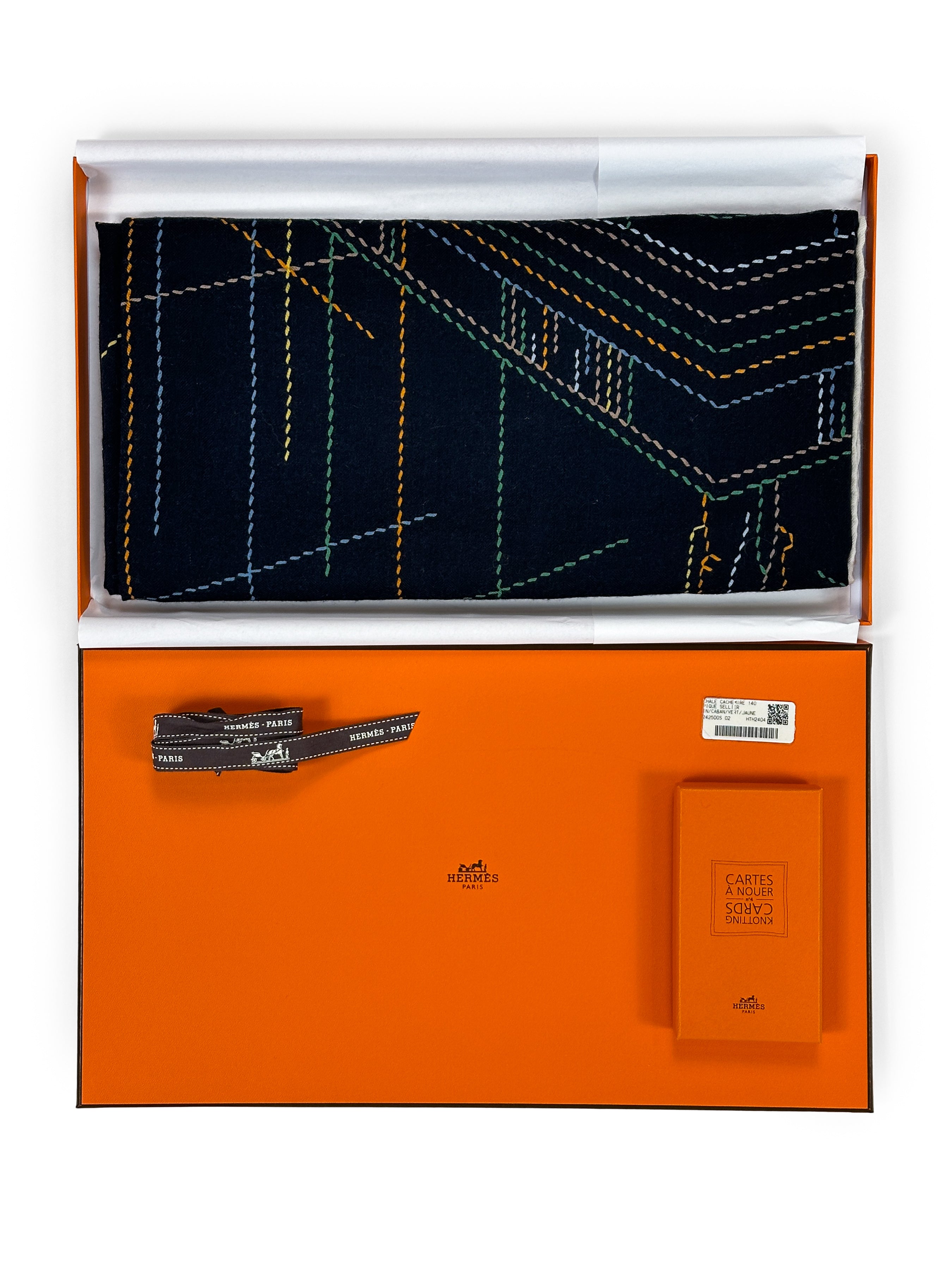 Hermès Pique Sellier Cashmere Silk 140