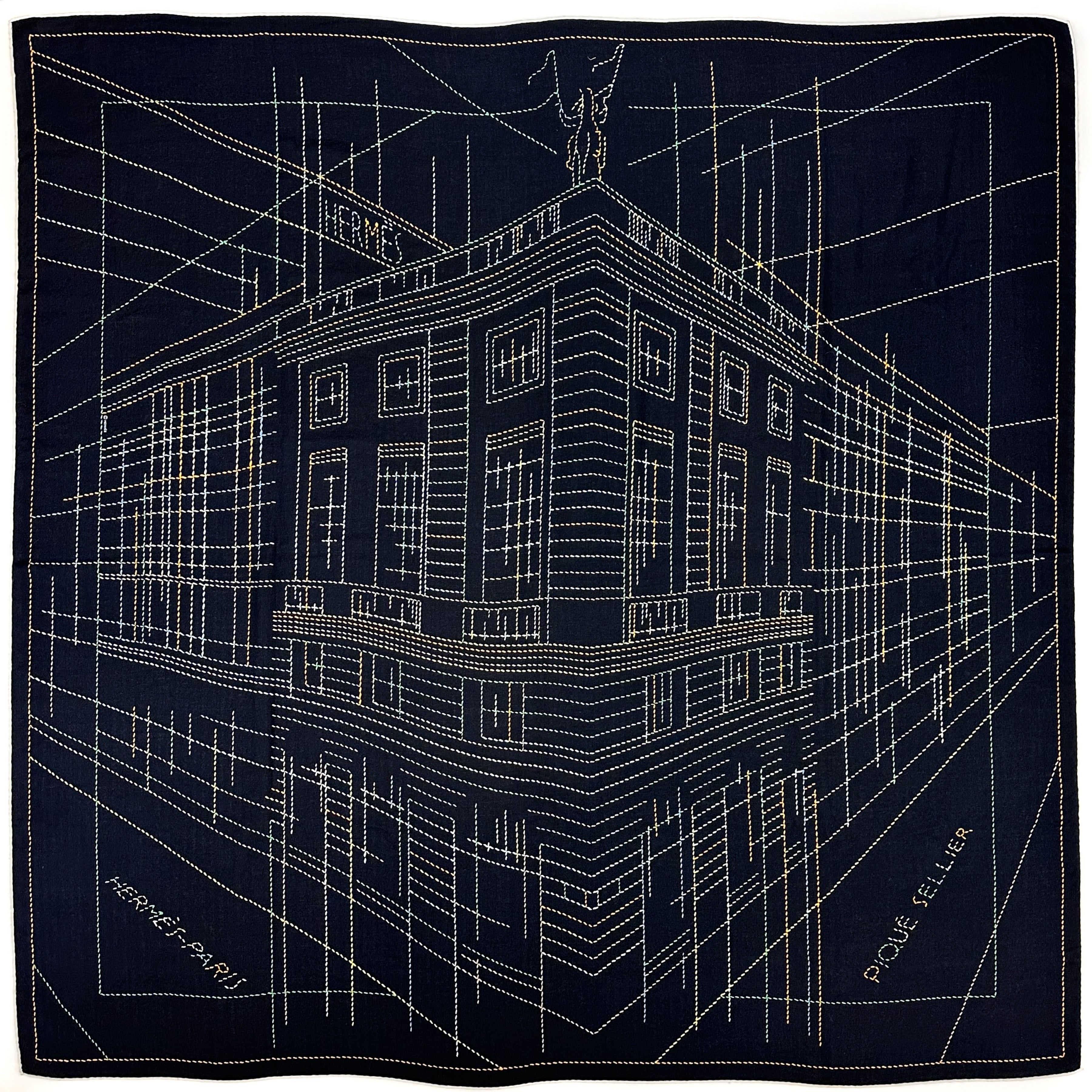 Hermès Pique Sellier Cashmere Silk 140