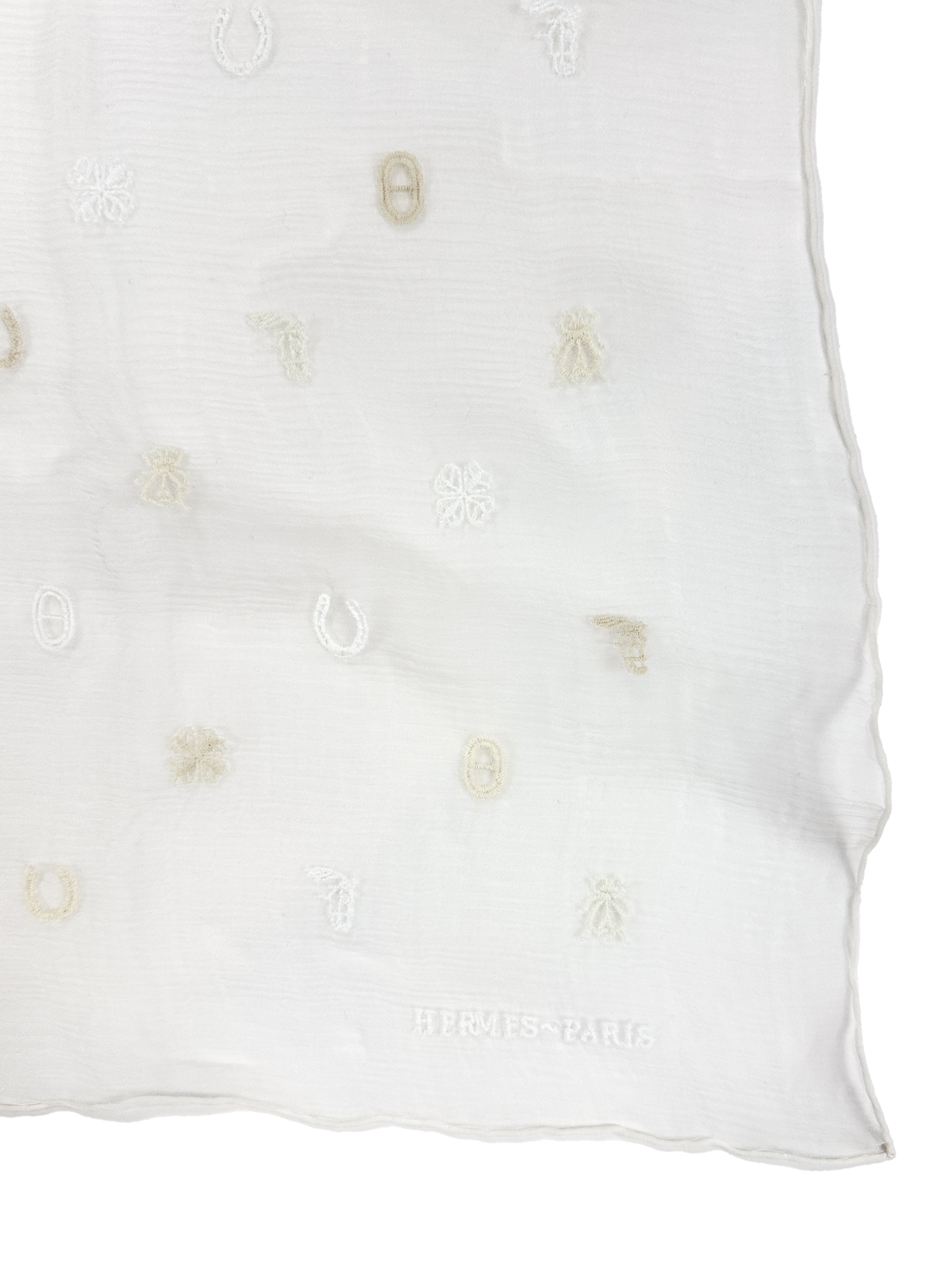 Hermès Multicharms Embroidered Mousseline 100