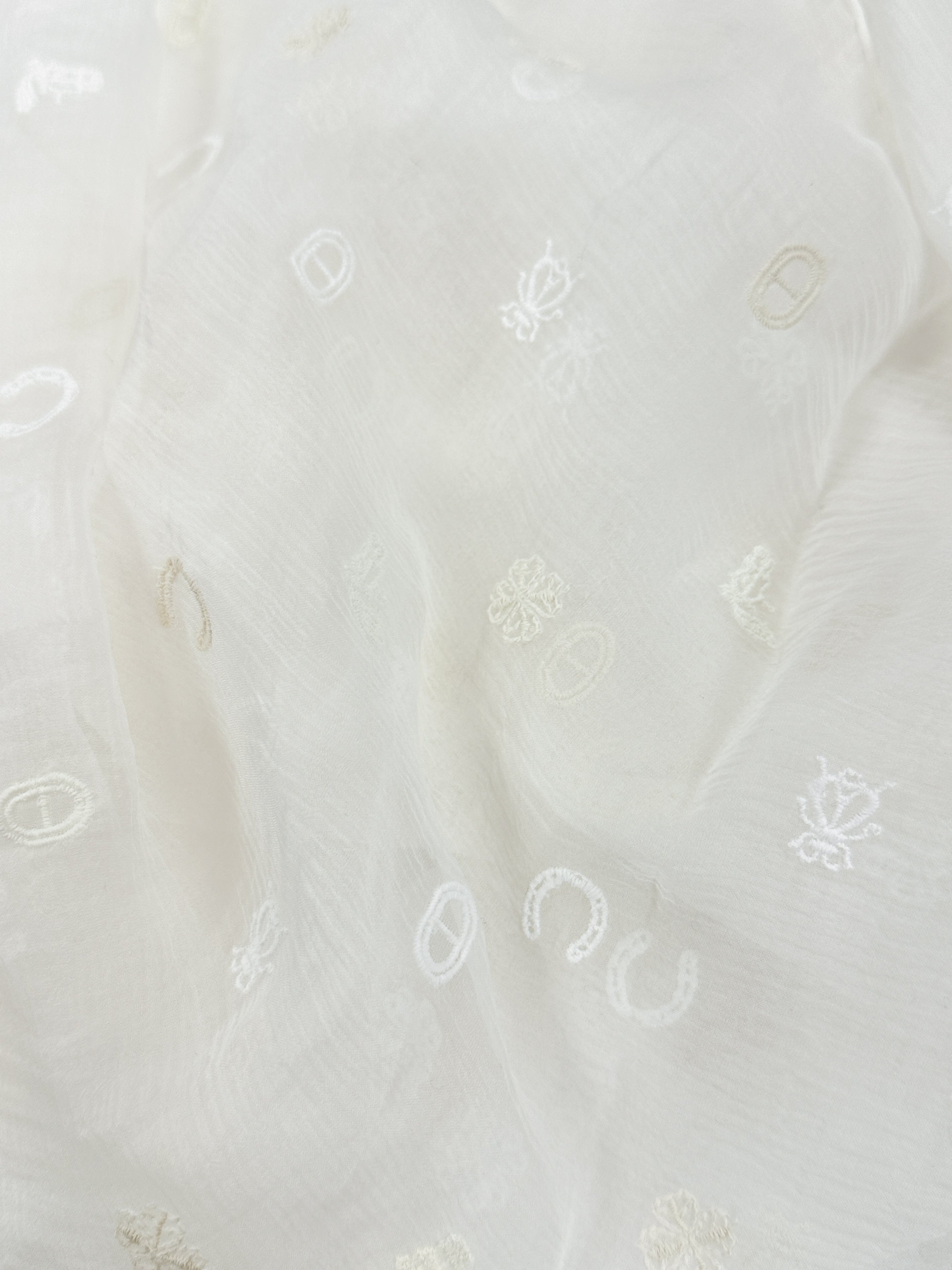 Hermès Multicharms Embroidered Mousseline 100