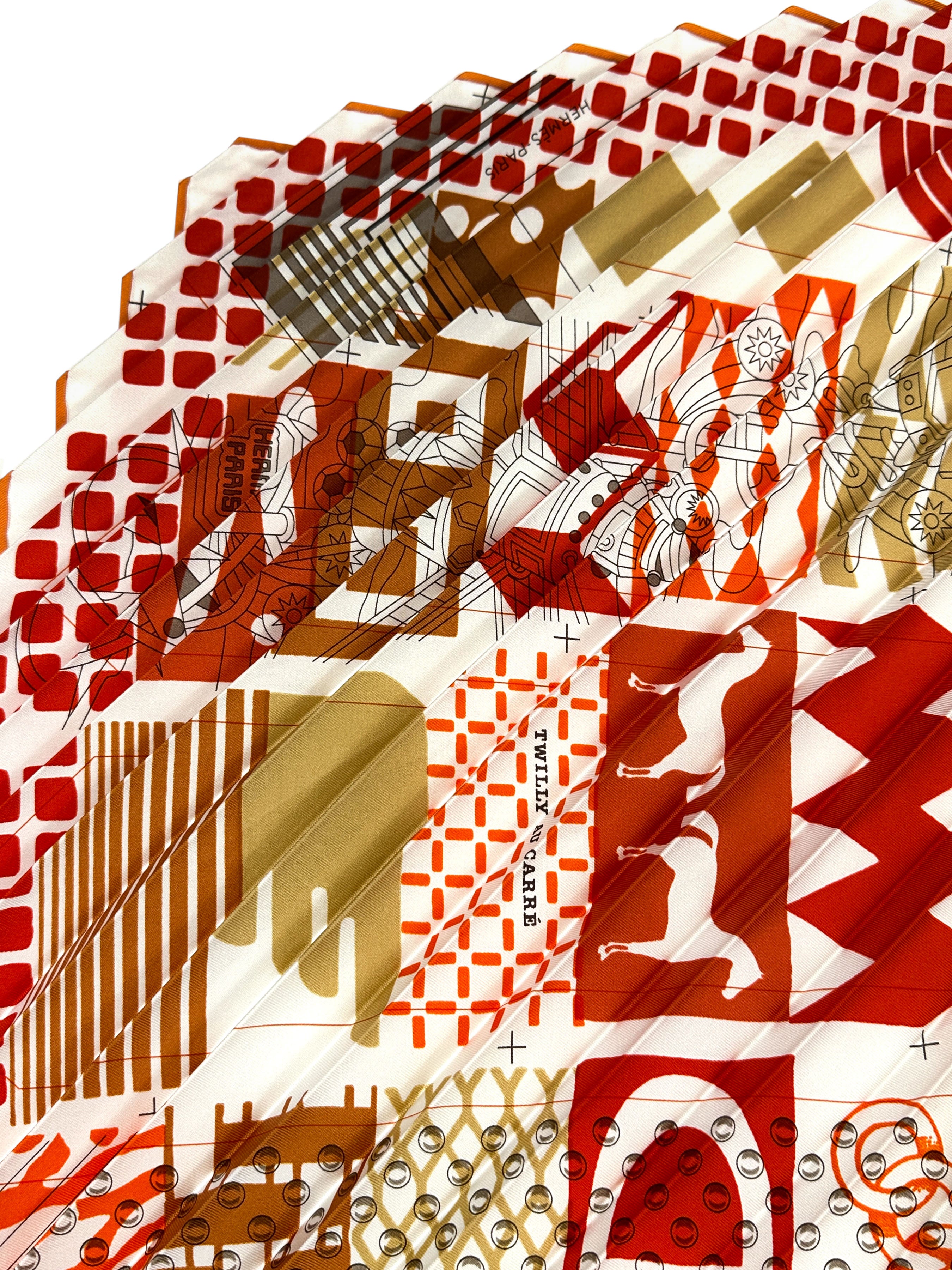 Hermès Twilly au Bloc Wide Plissé 90