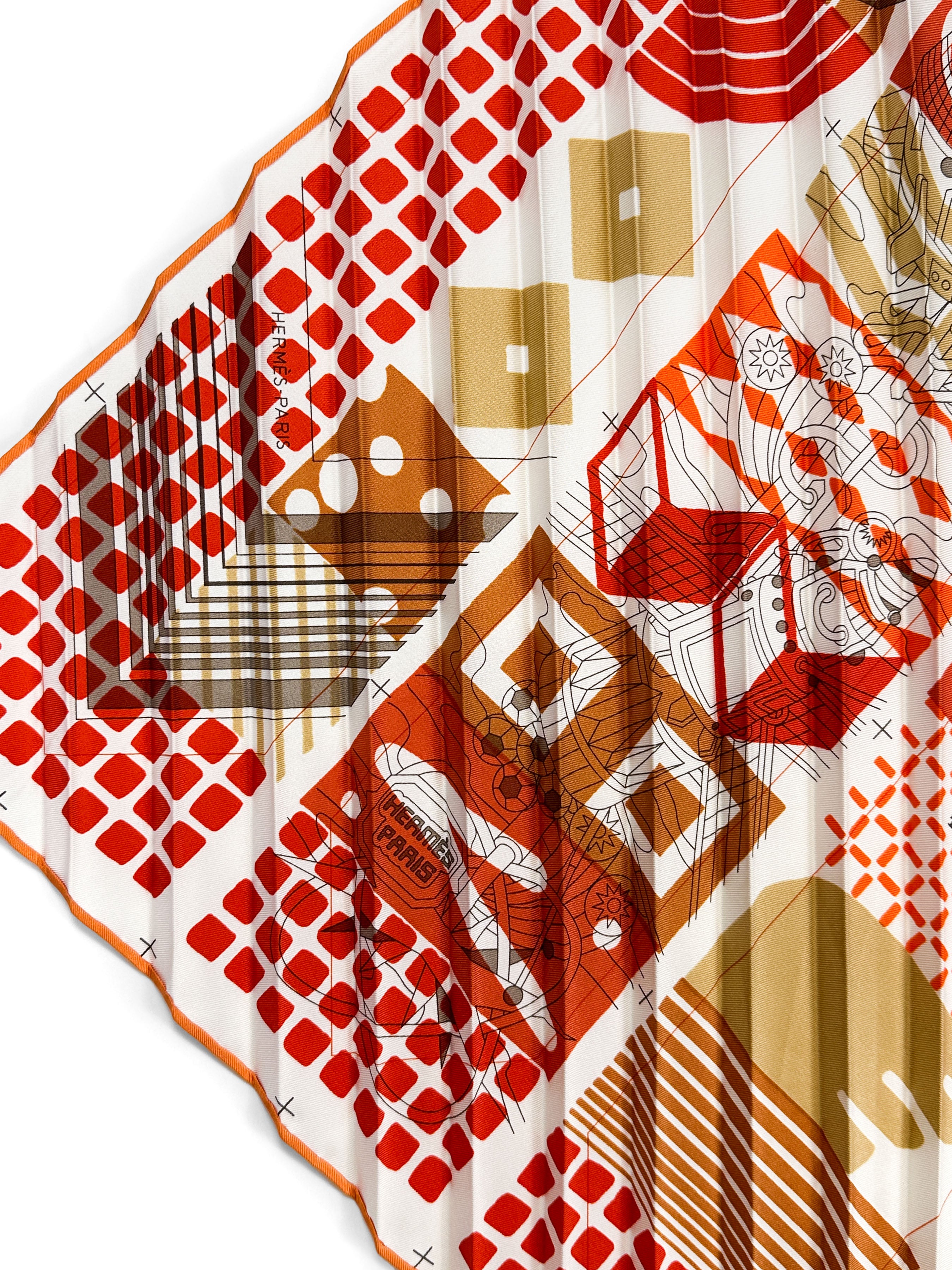 Hermès Twilly au Bloc Wide Plissé 90