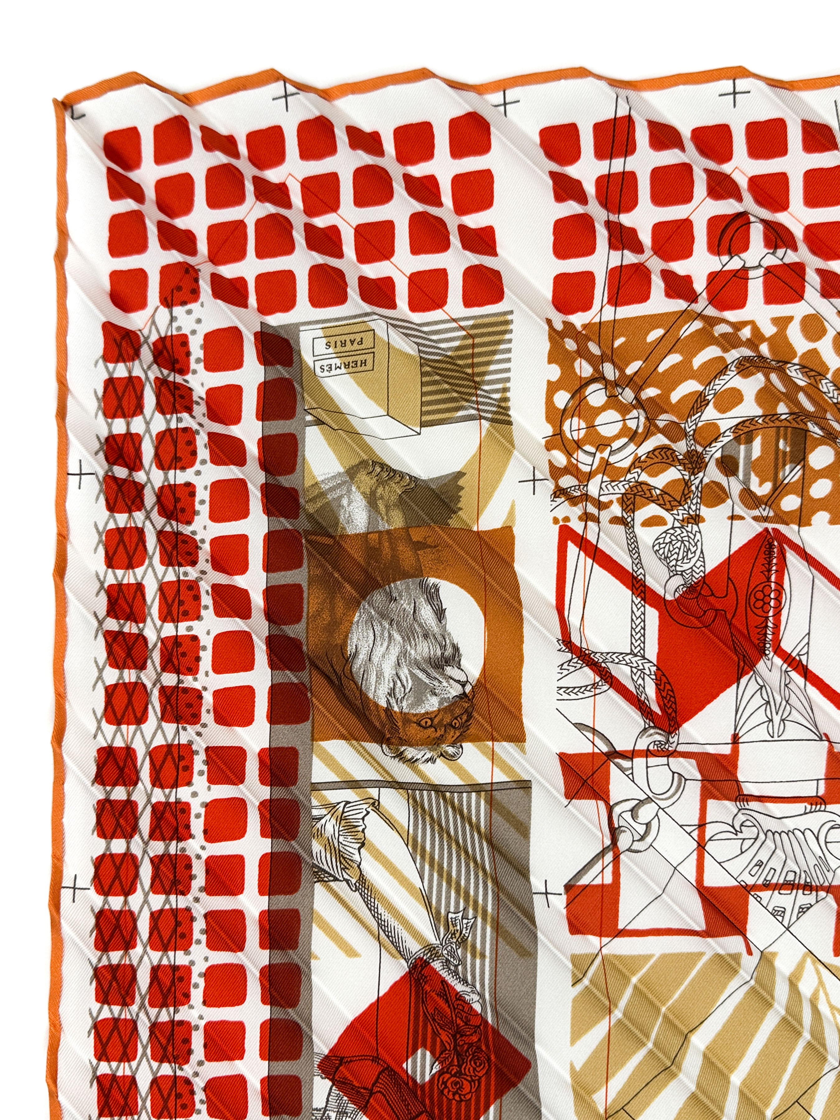 Hermès Twilly au Bloc Wide Plissé 90