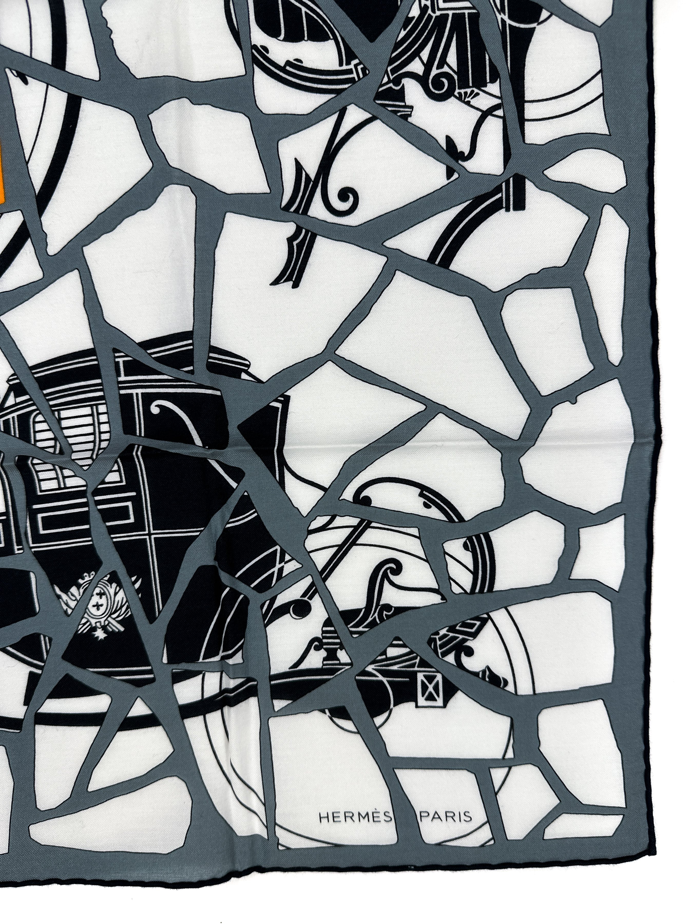 Hermès Ex-Libris en Mosaique Cotton Silk 65
