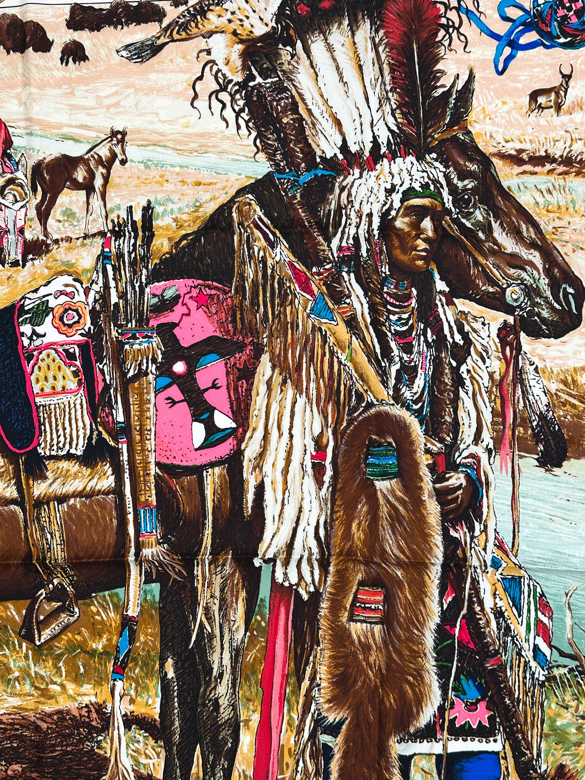 Hermès Les Plumes de L'Ouest (Les Cheyennes) 90