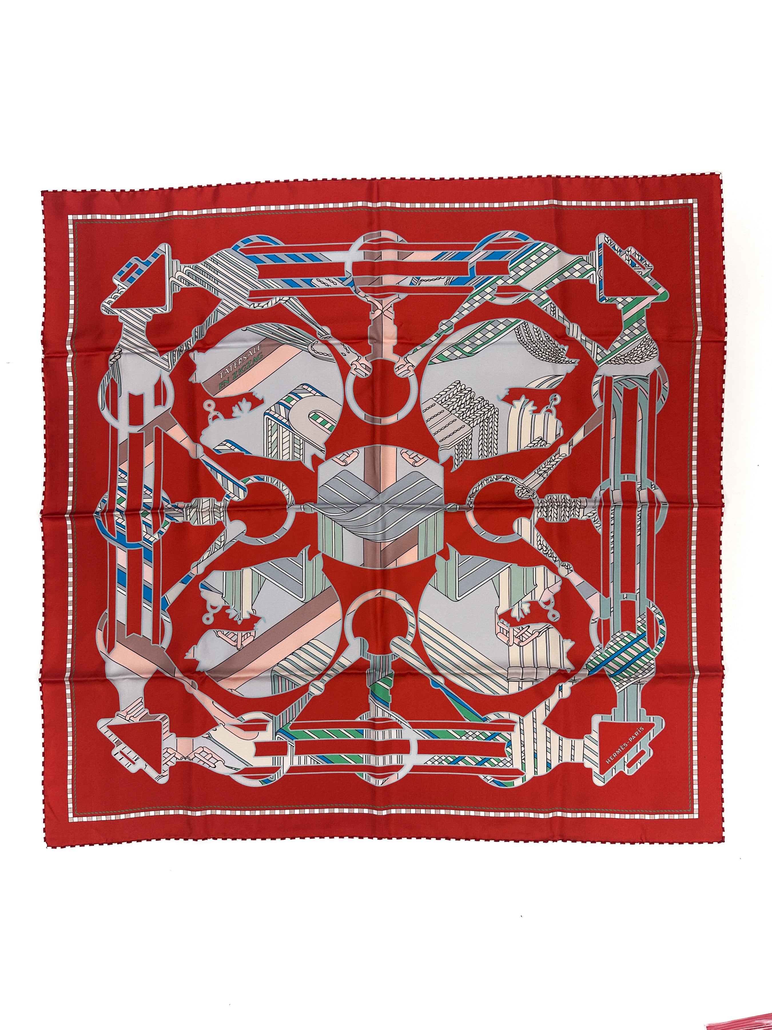 Hermès Tatersale en Zigzag Double Face 90
