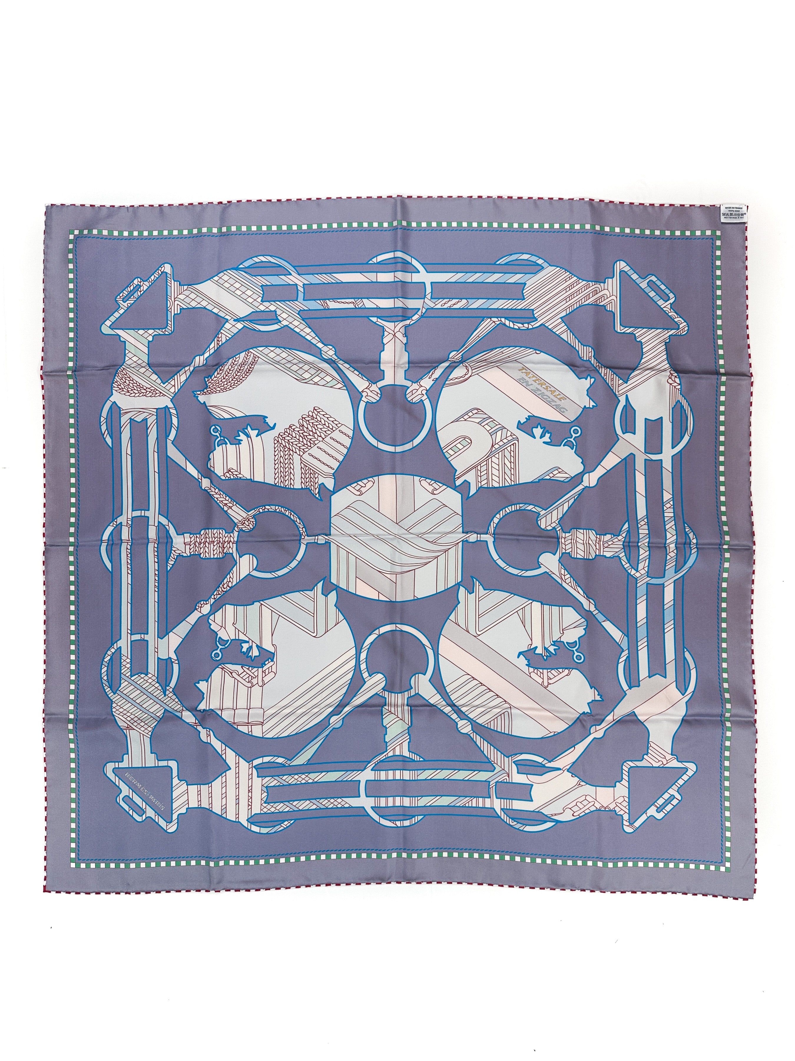 Hermès Tatersale en Zigzag Double Face 90