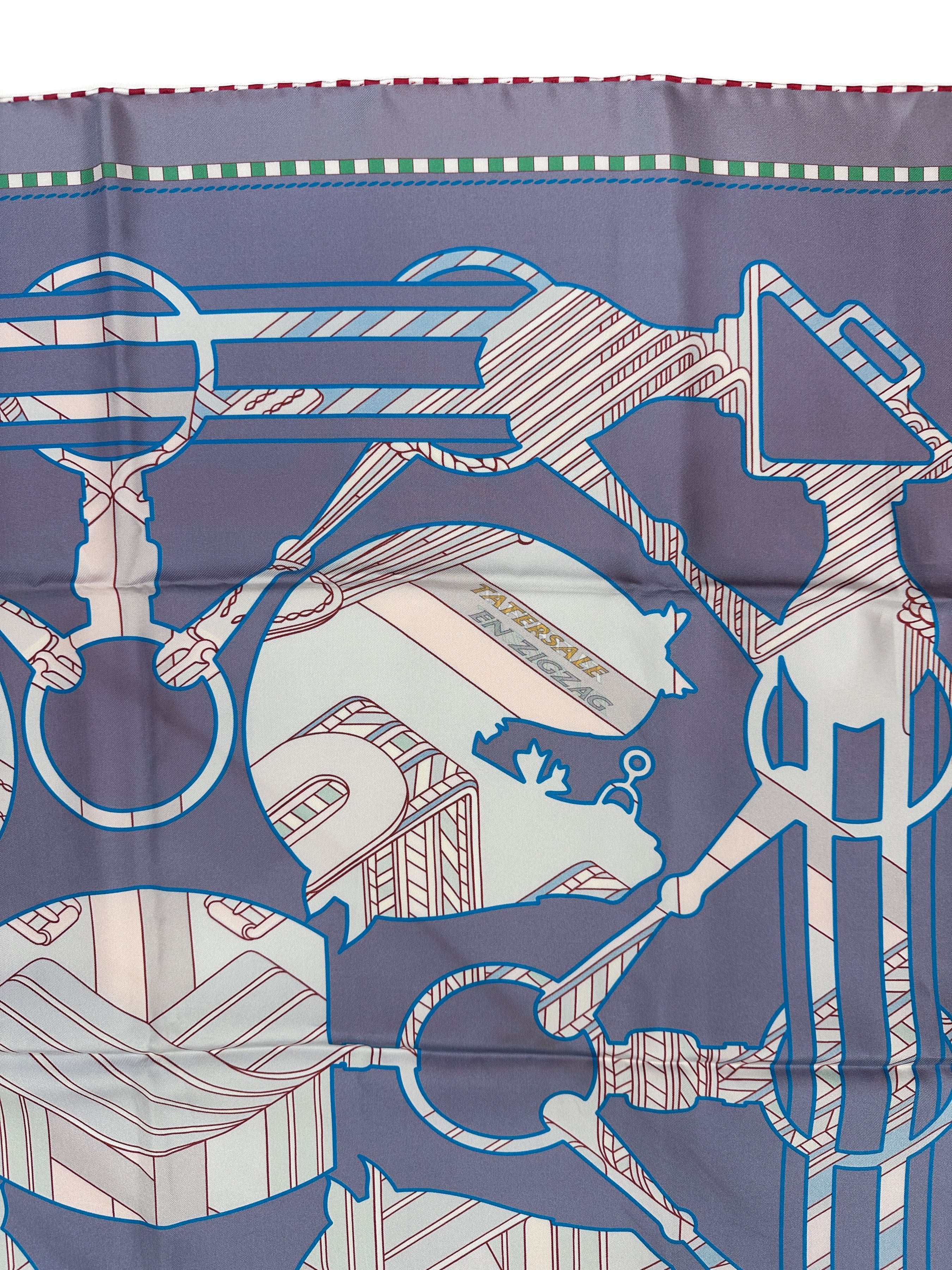 Hermès Tatersale en Zigzag Double Face 90