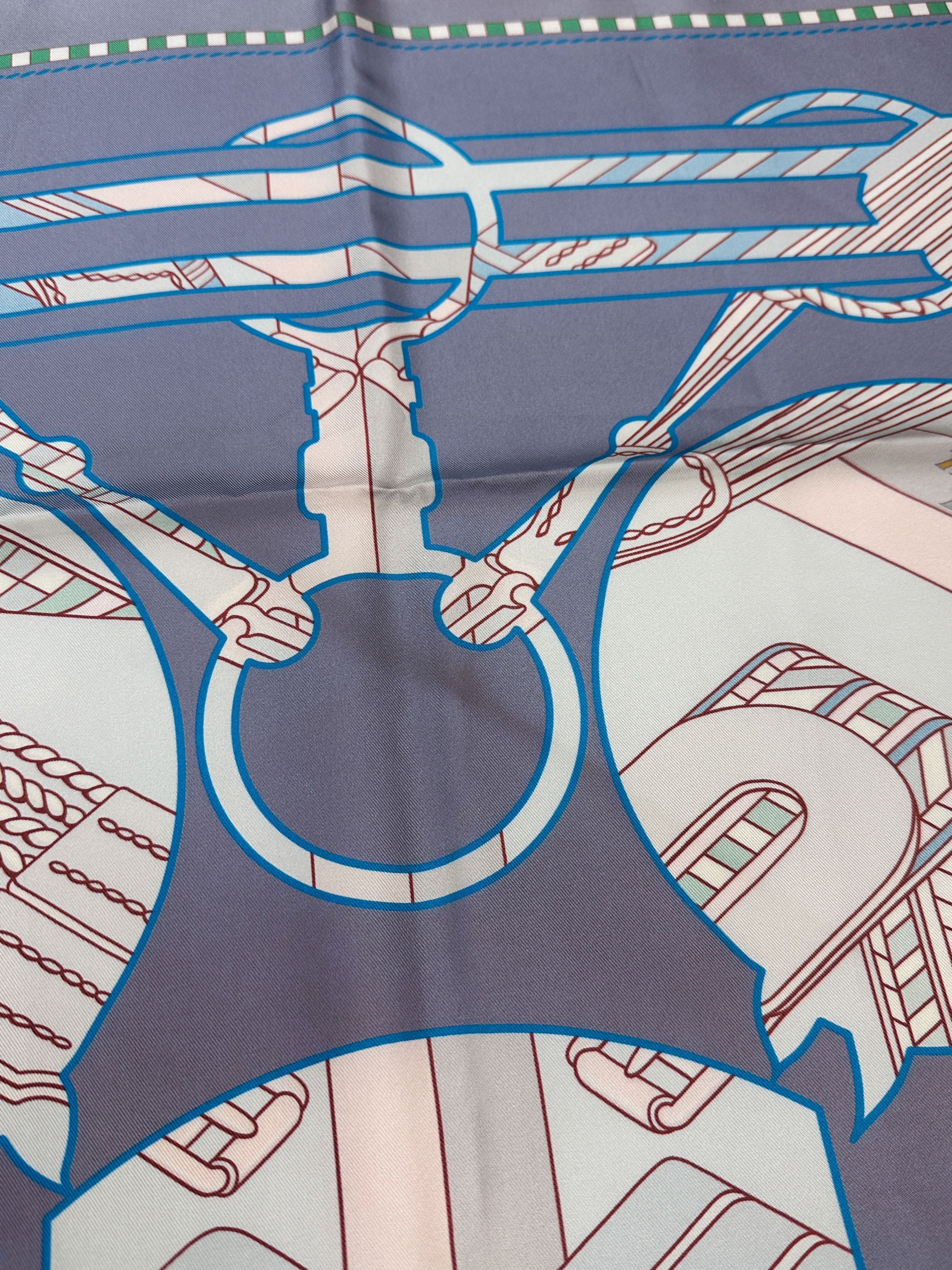 Hermès Tatersale en Zigzag Double Face 90