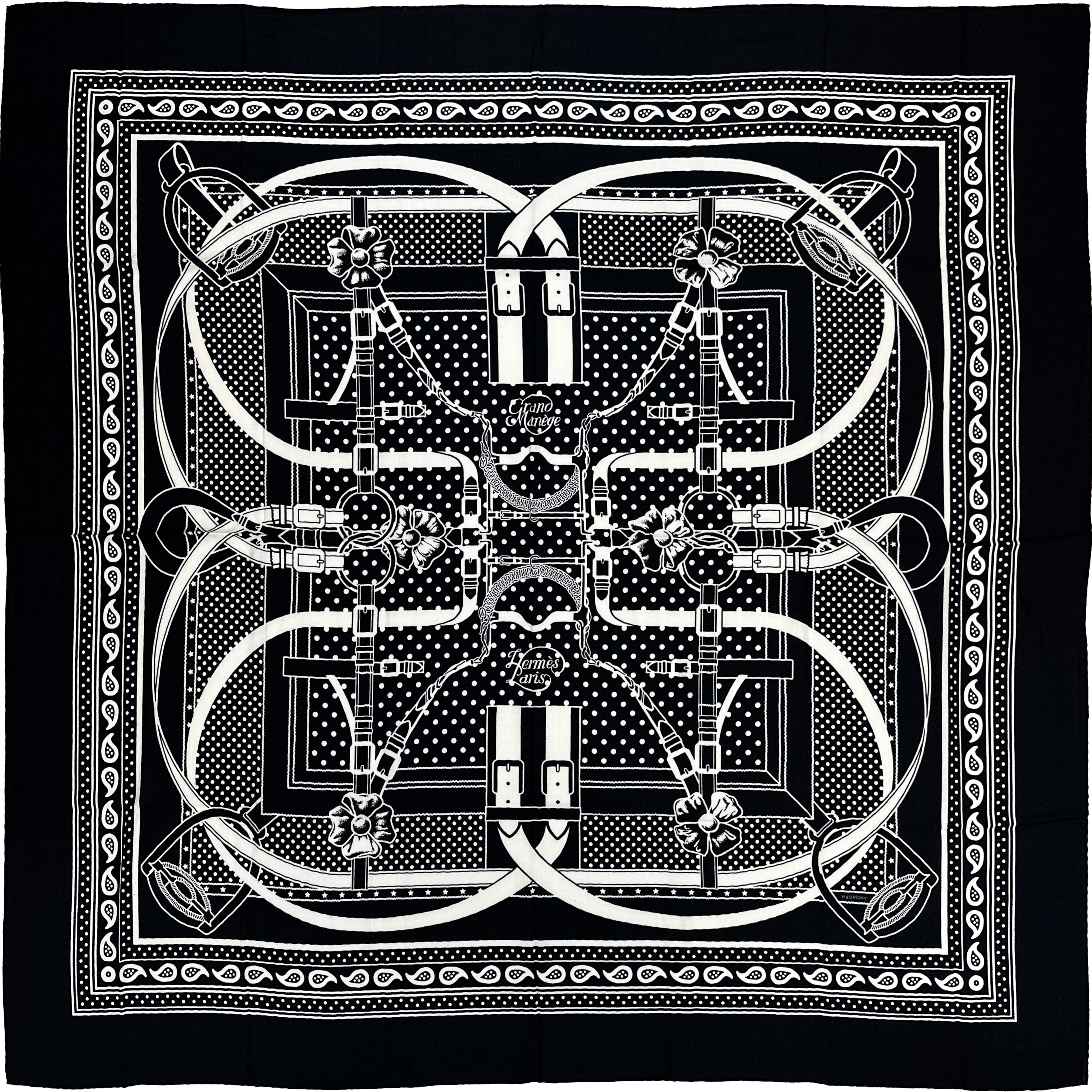 Hermès Grand Manège Bandana Cashmere Silk 140