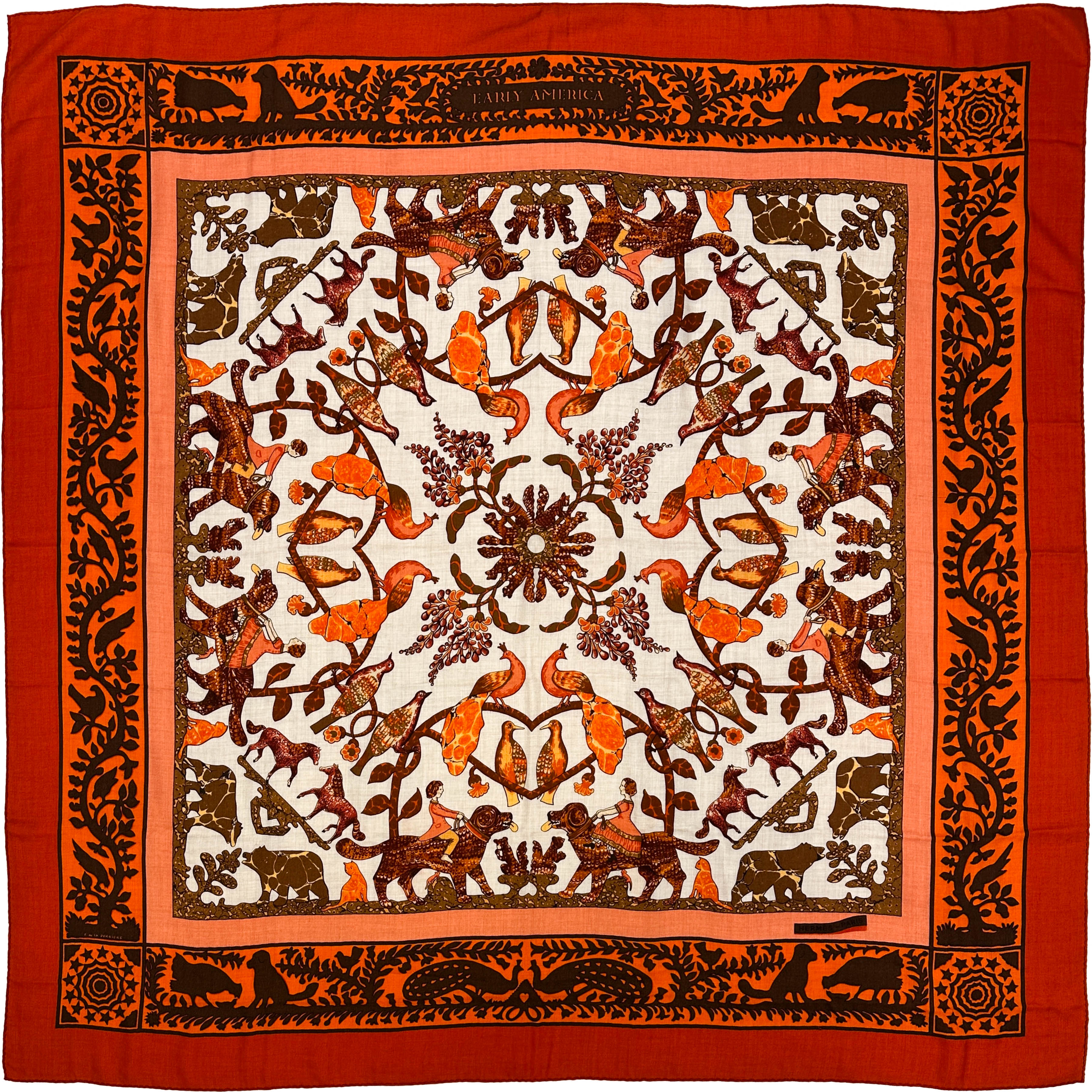 Hermès Early America Cashmere Silk 140