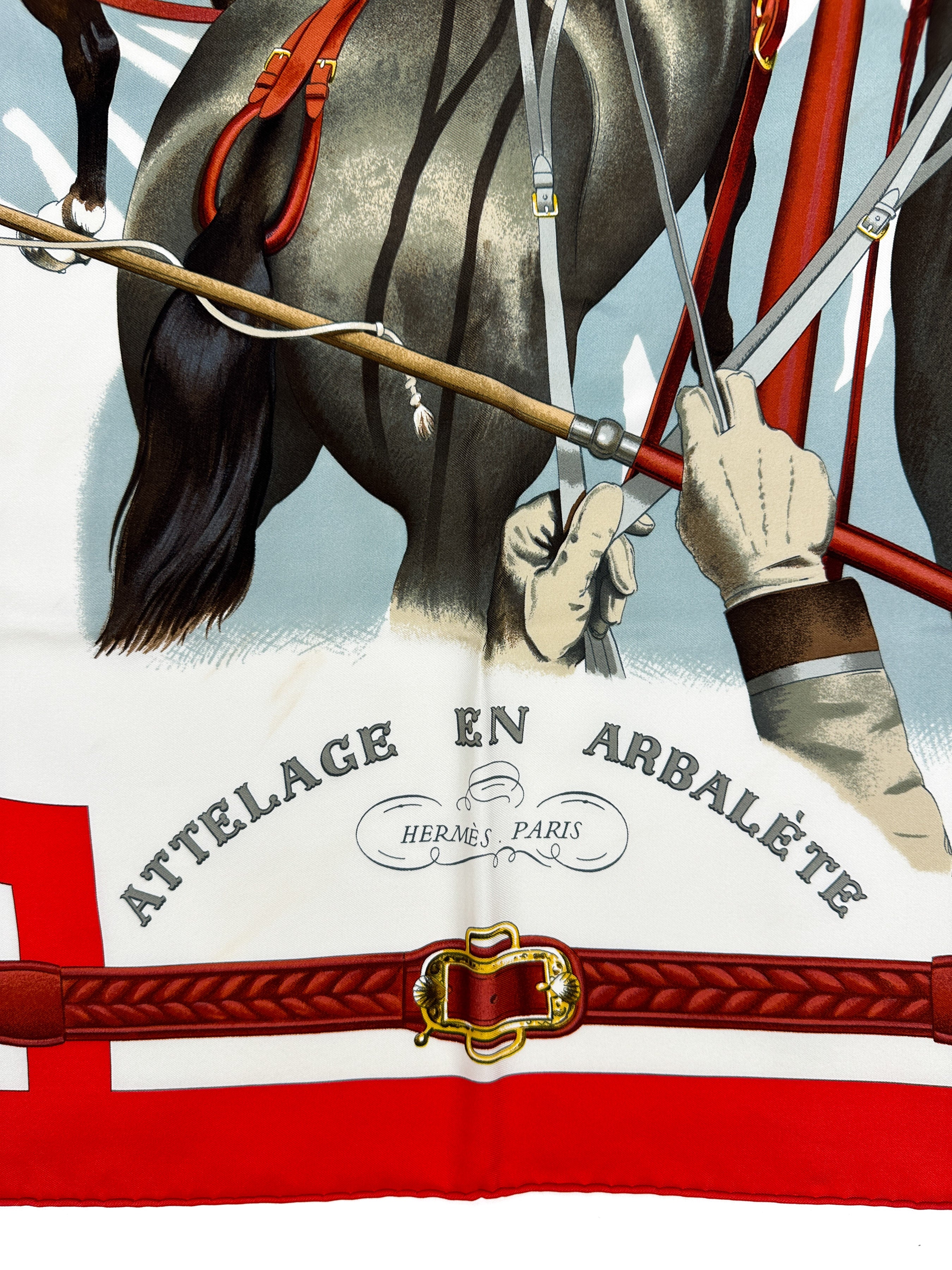Hermès Attelage en Arbalete 90