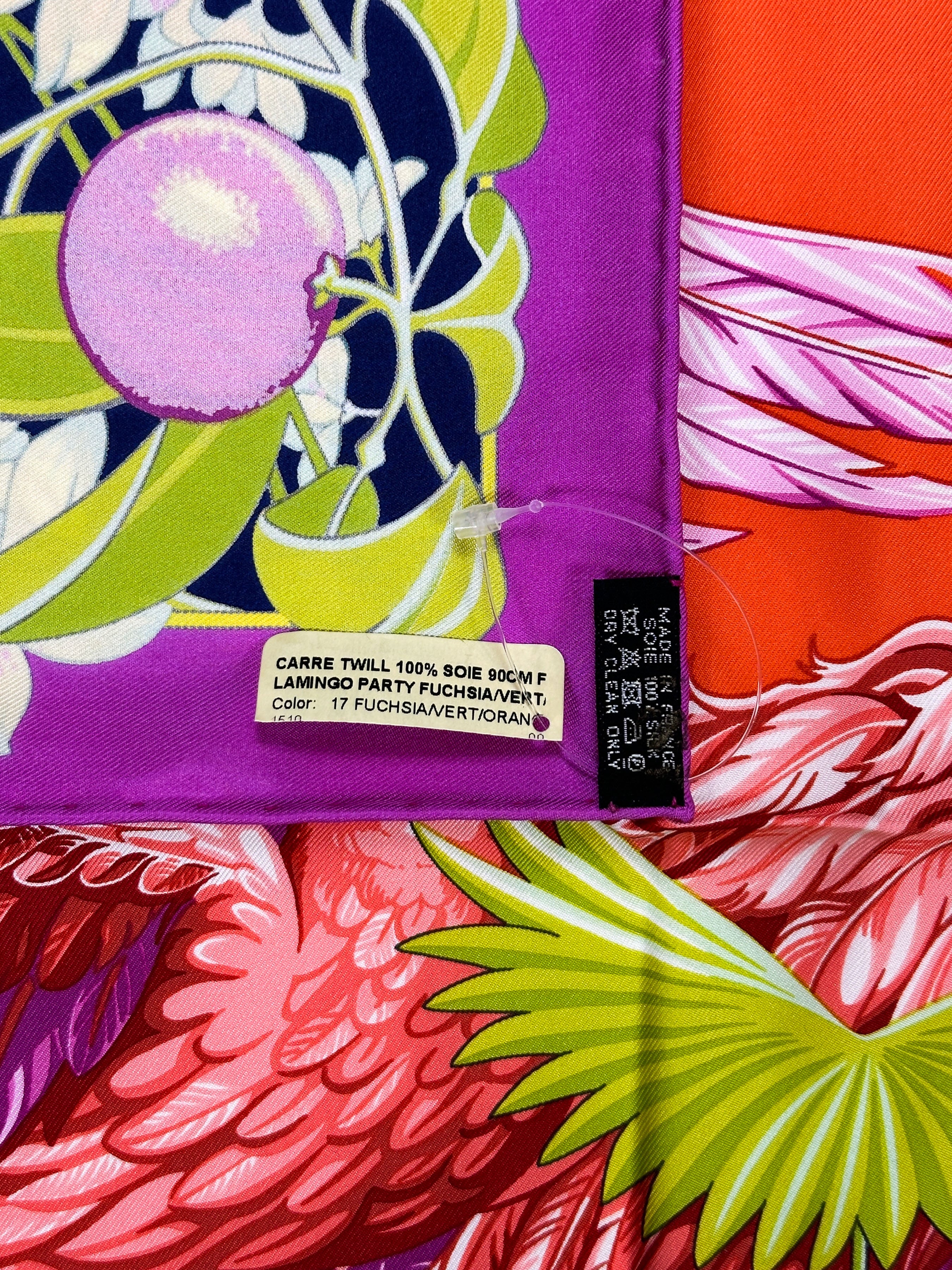 Hermès Limited Edition Miami Design District Flamingo Party 90