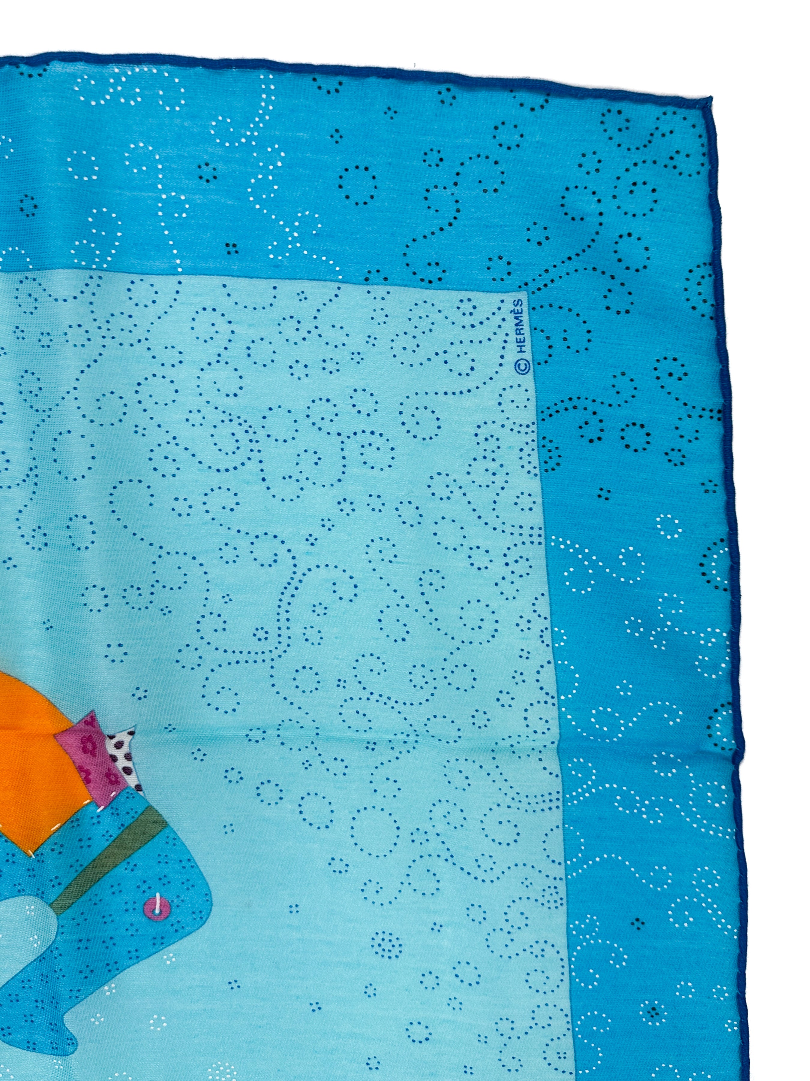 Hermès La Ronde des Elephants Cashmere Silk 70