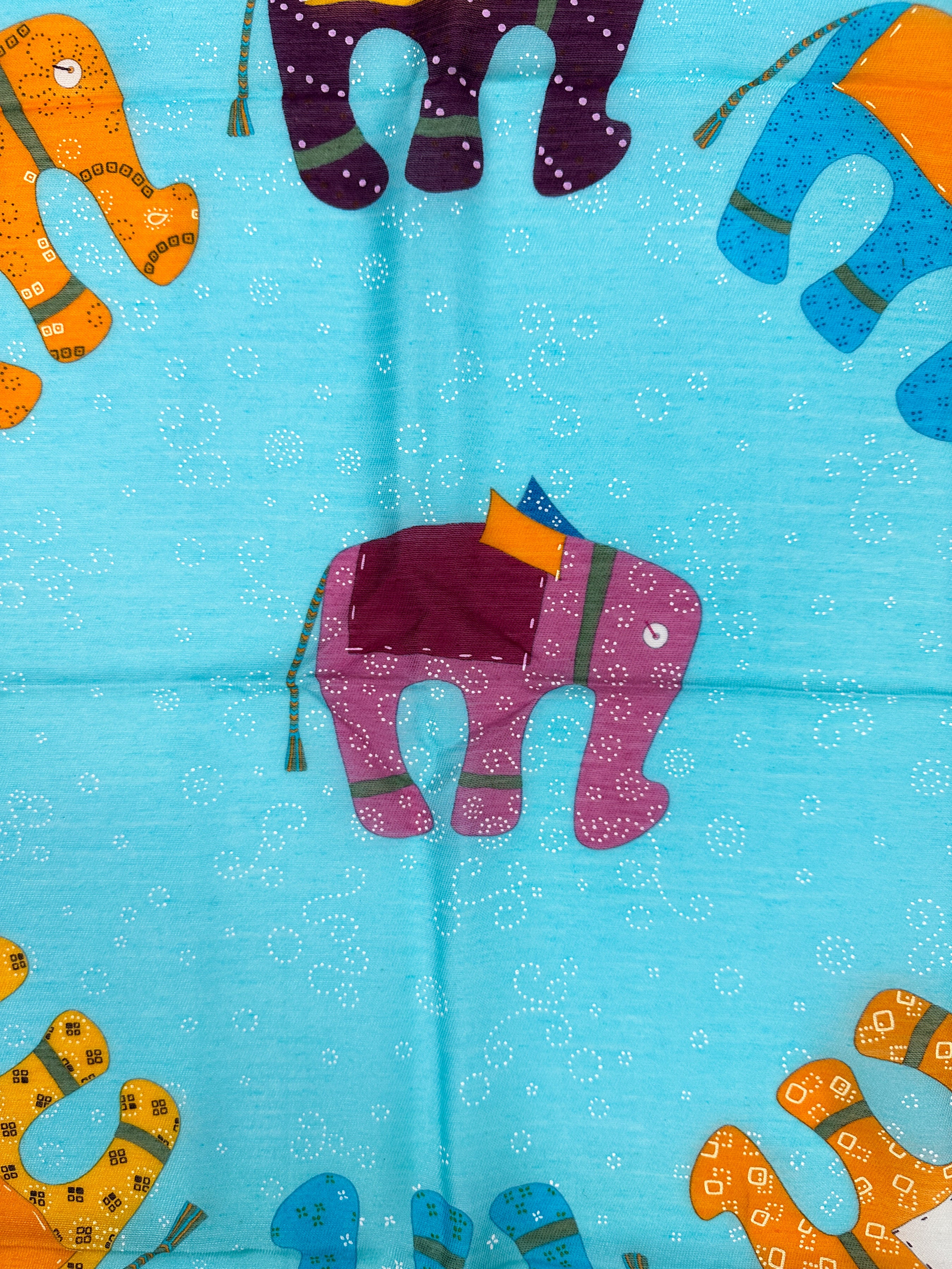 Hermès La Ronde des Elephants Cashmere Silk 70