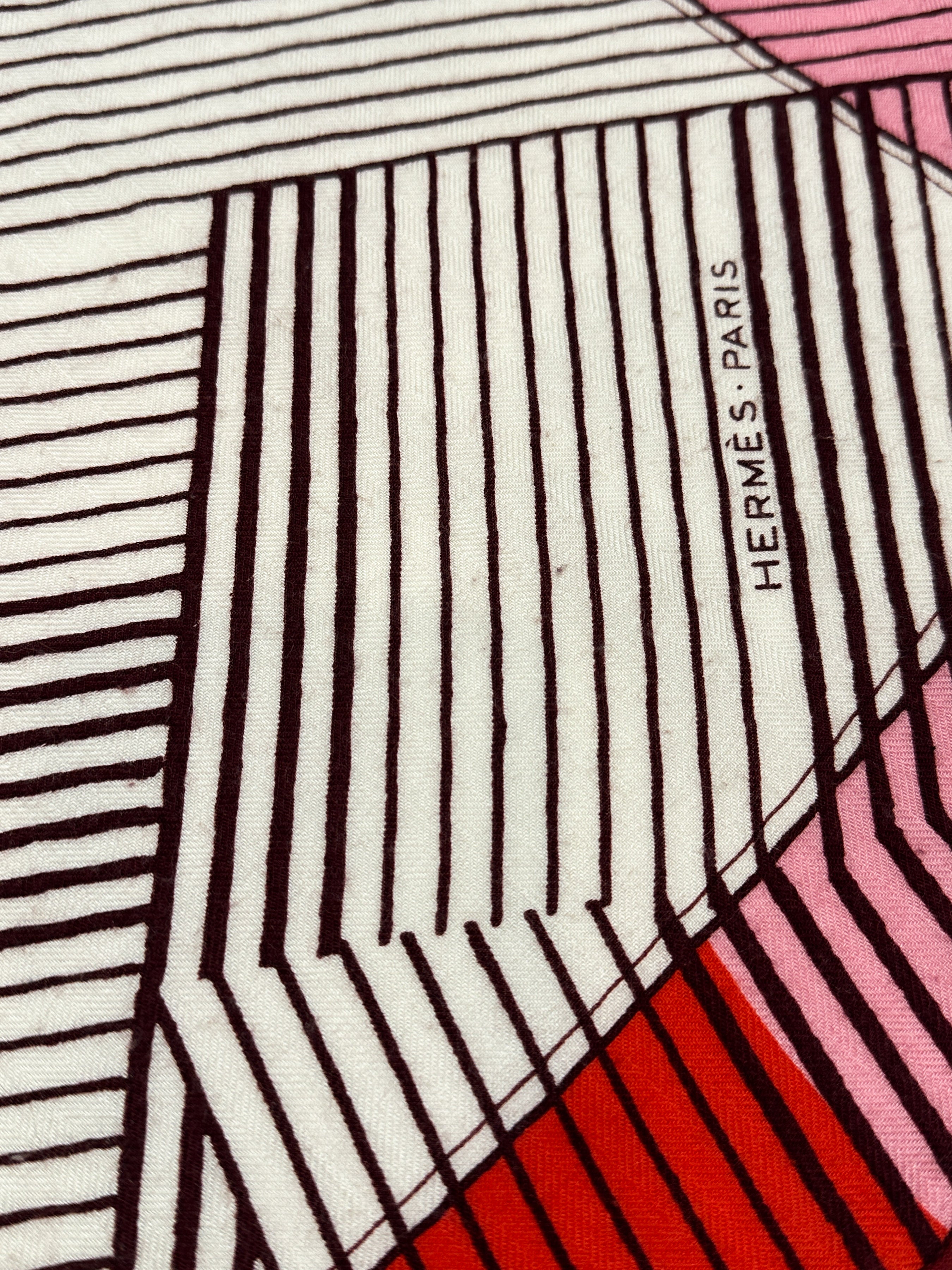 Hermès Jeu des Omnibus et Dames Blanches Cashmere Silk 140