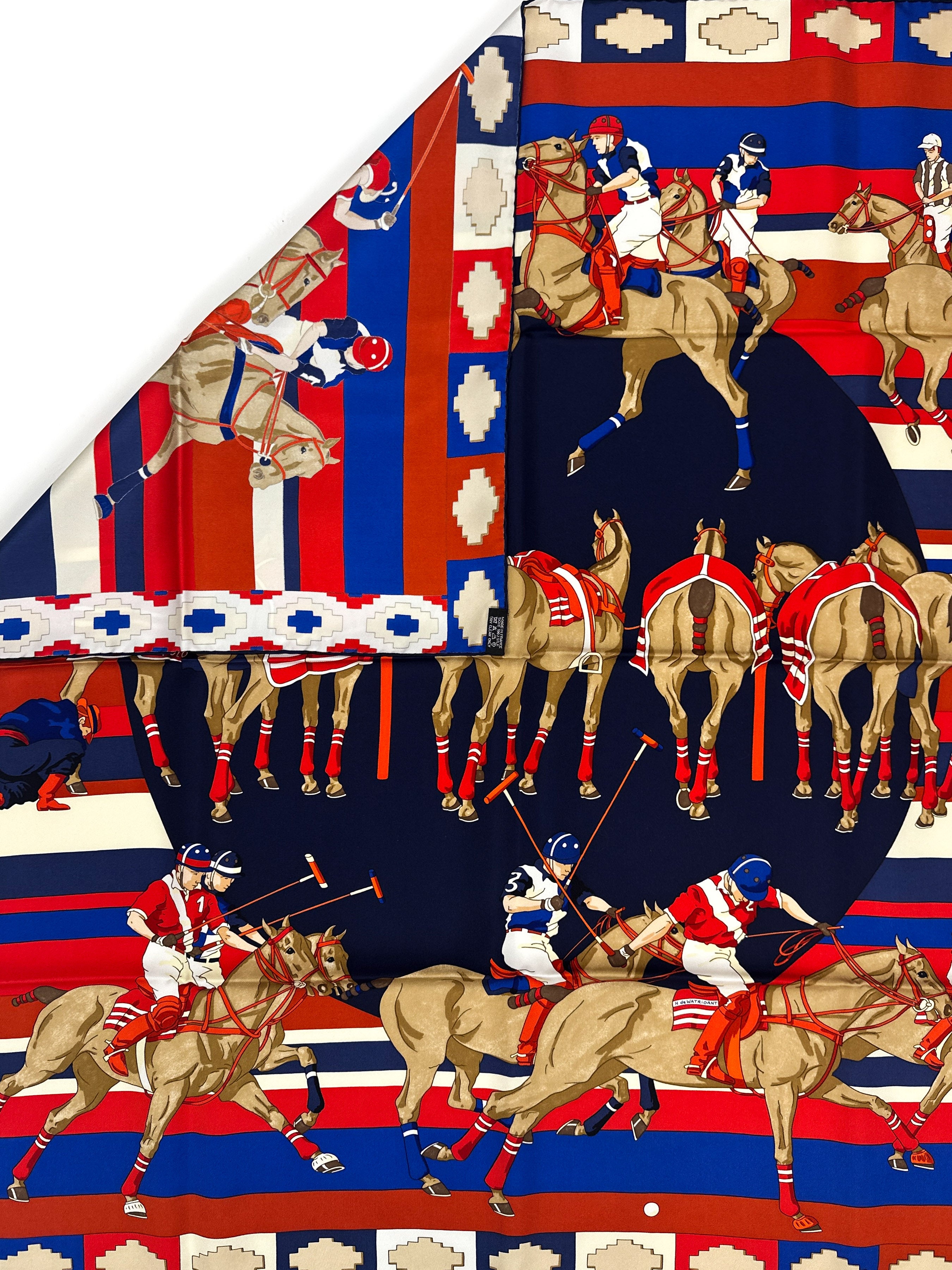 Hermès Les Poneys de Polo 90