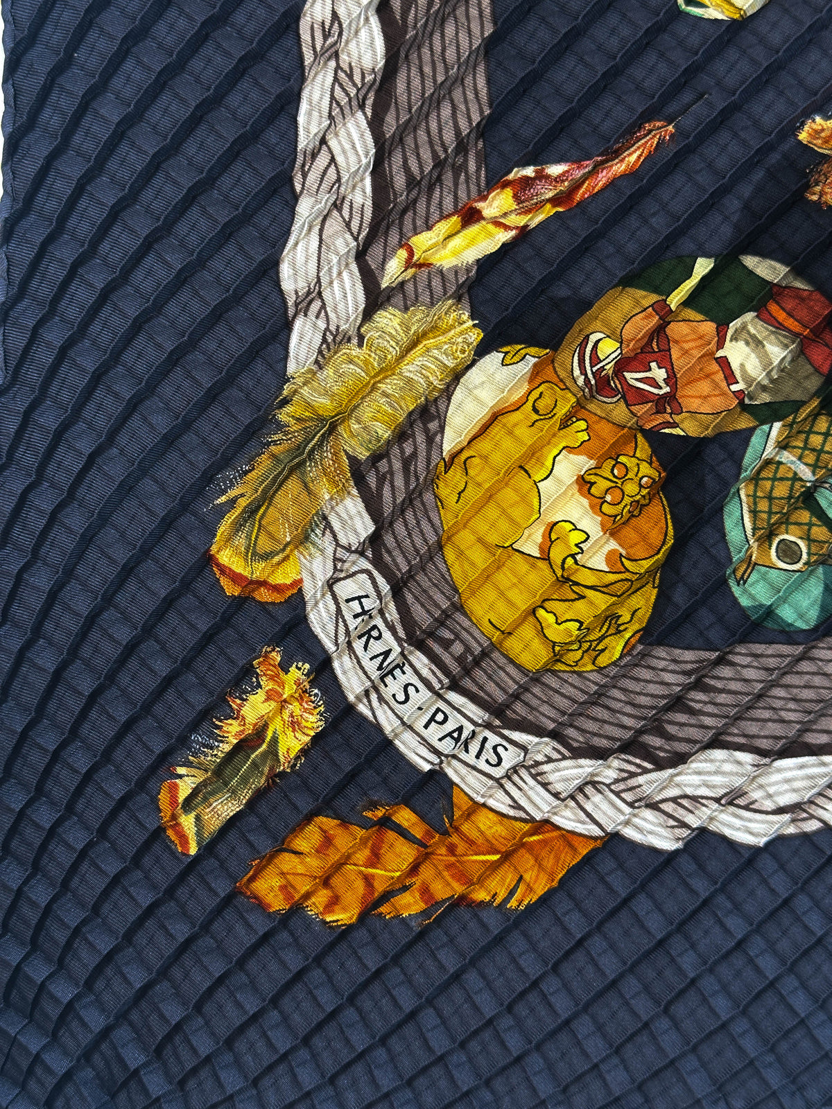 Hermès Couvée d'Hermès Mosaic Plissé 90