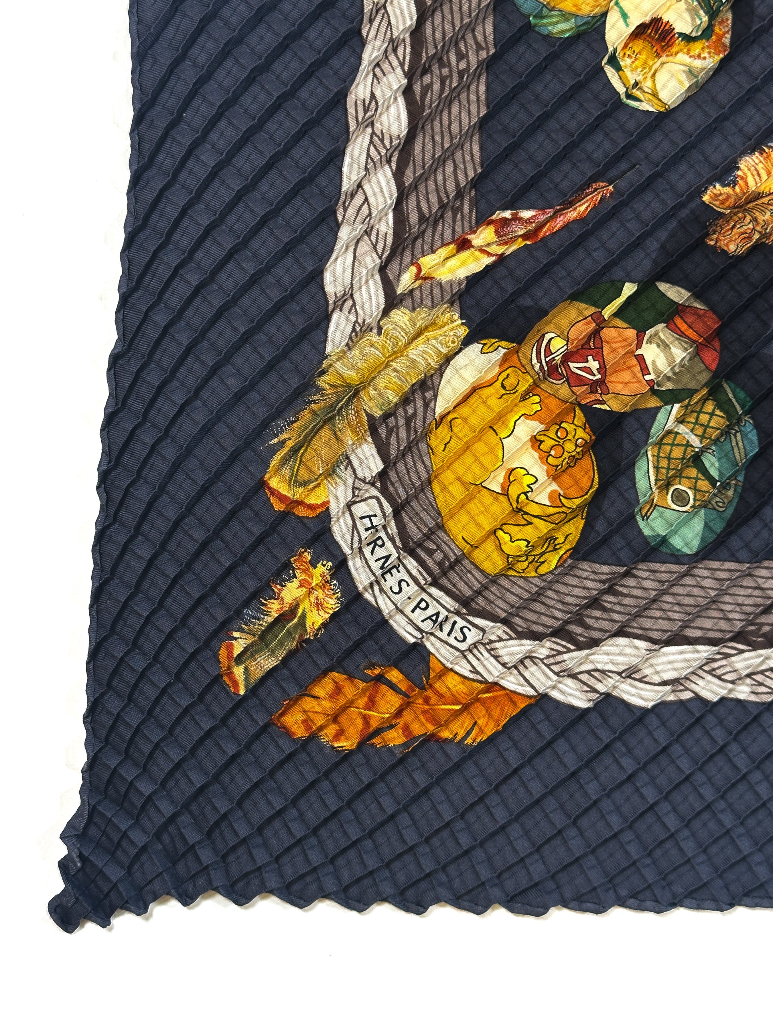 Hermès Couvée d'Hermès Mosaic Plissé 90