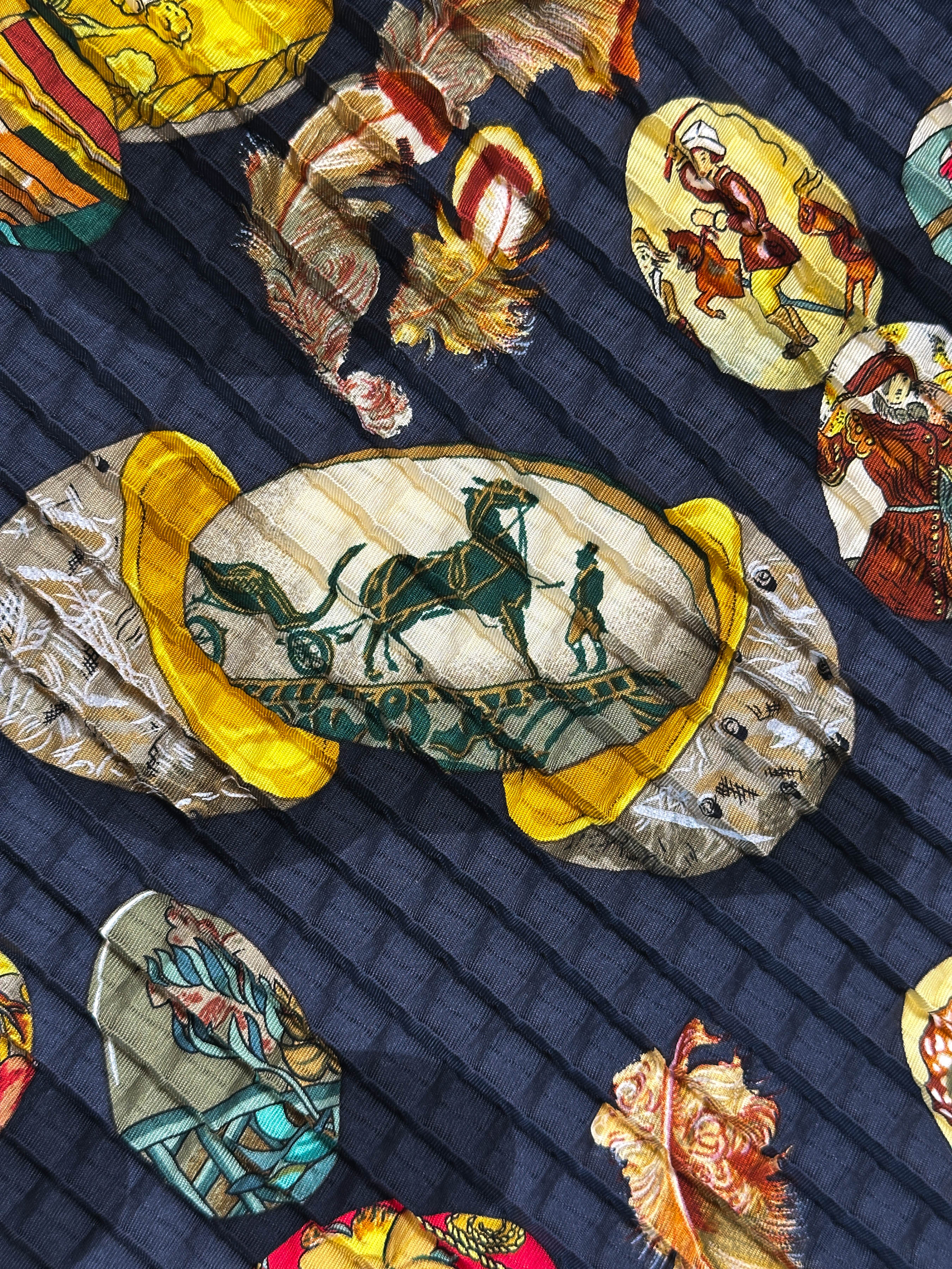 Hermès Couvée d'Hermès Mosaic Plissé 90