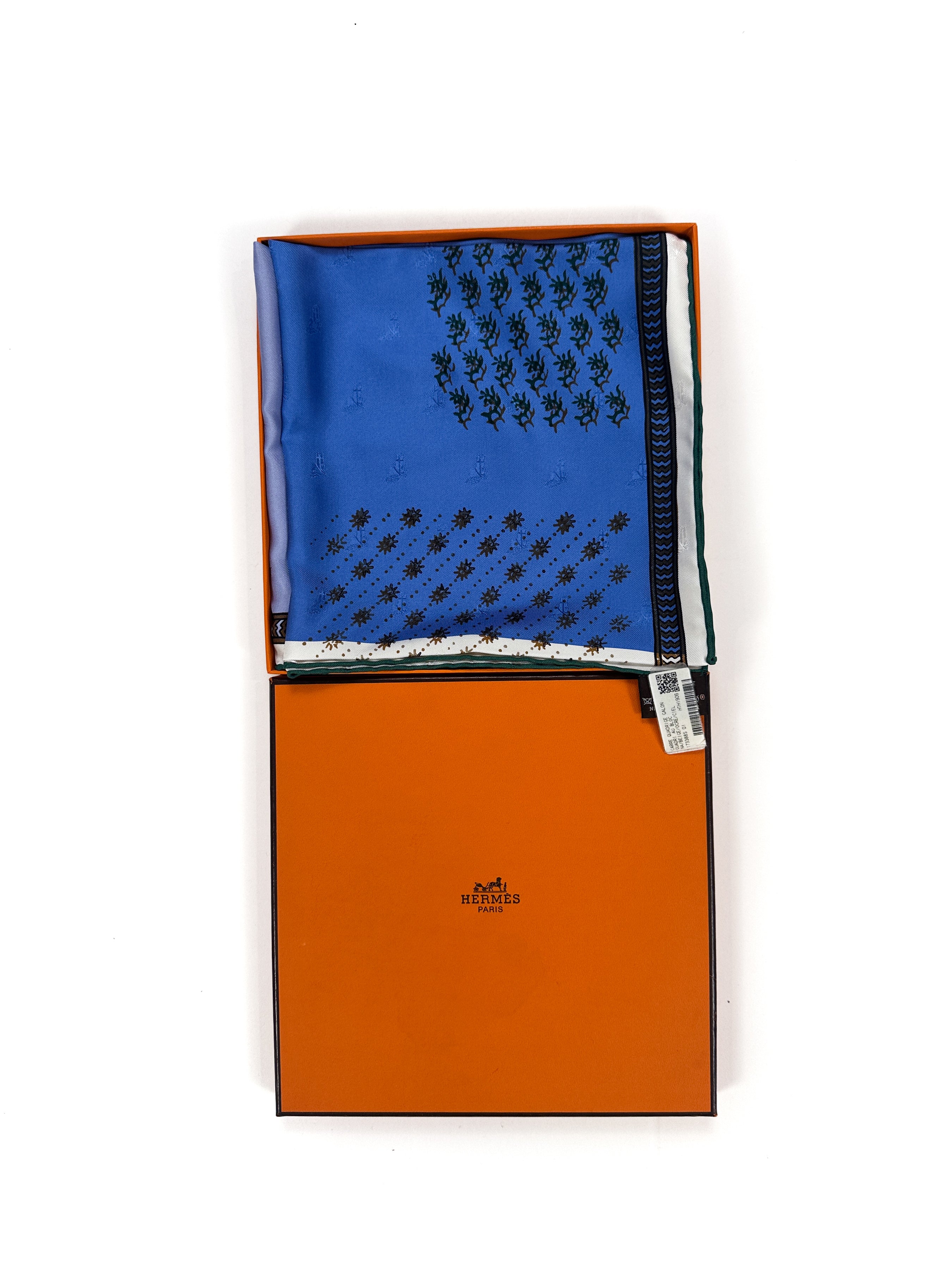 Hermès Quadrige Galon Quadri au Bloc Jacquard 90