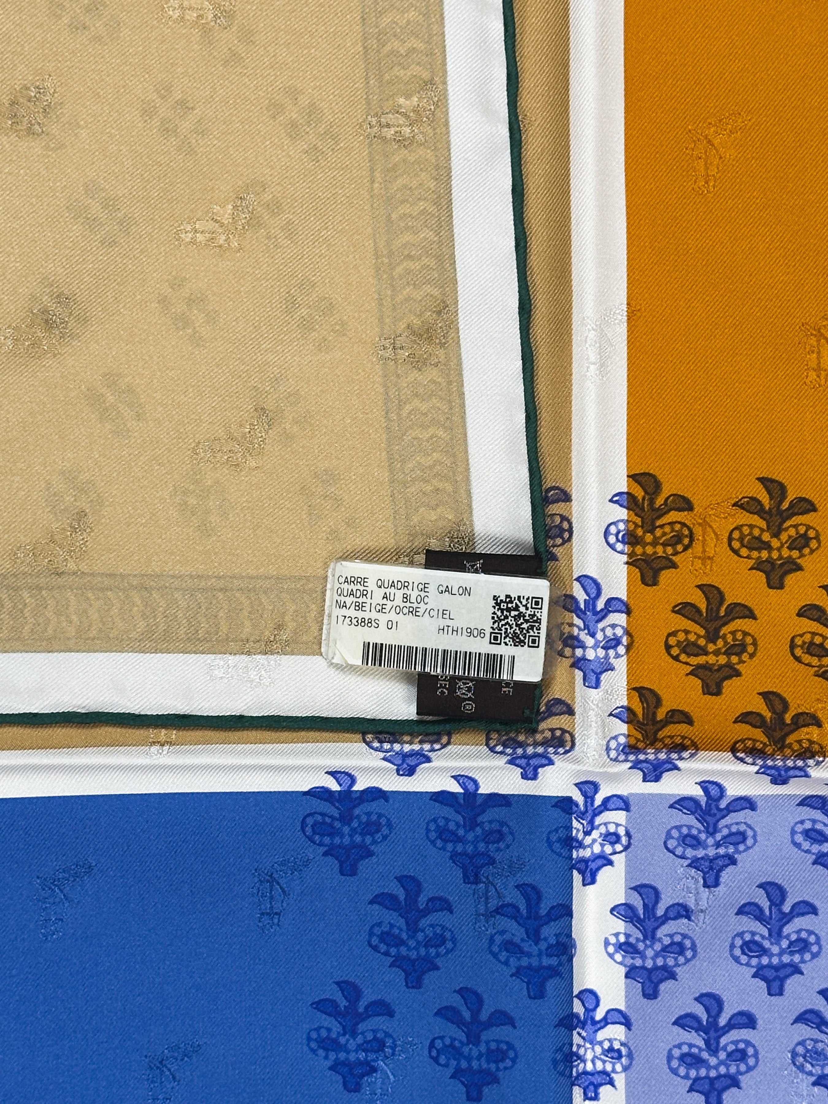 Hermès Quadrige Galon Quadri au Bloc Jacquard 90