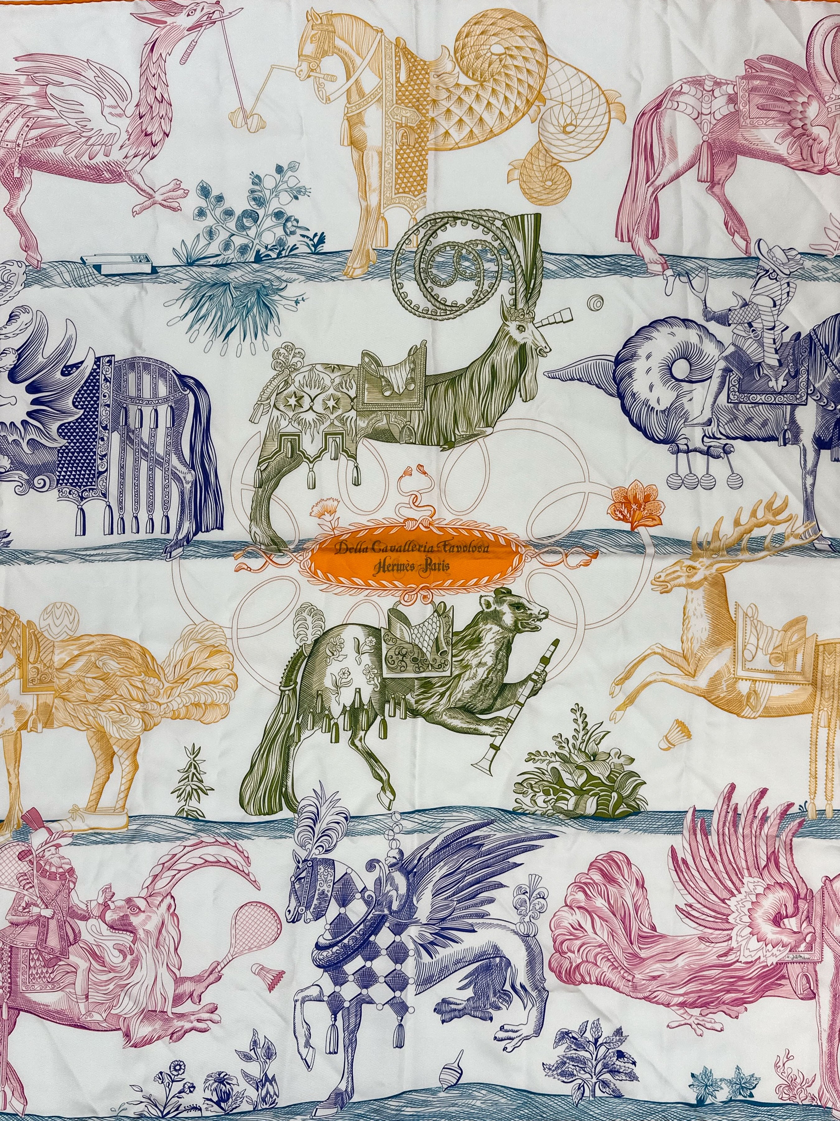 Hermès Della Cavalleria Favolosa Double Face 90