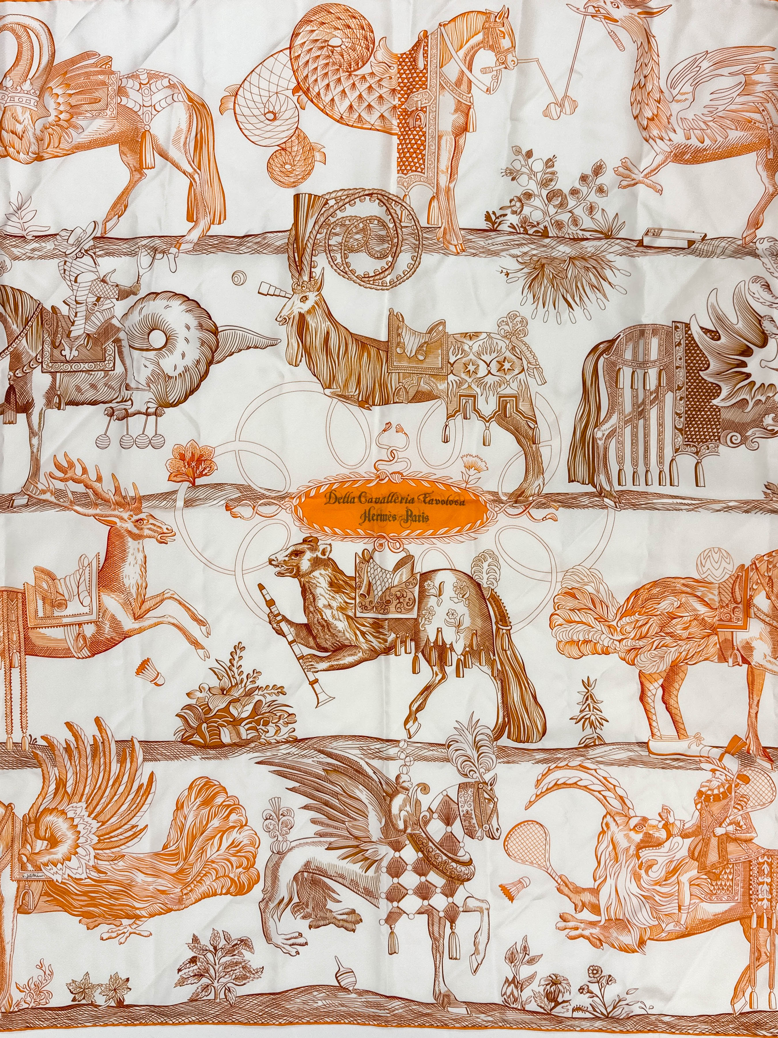Hermès Della Cavalleria Favolosa Double Face 90
