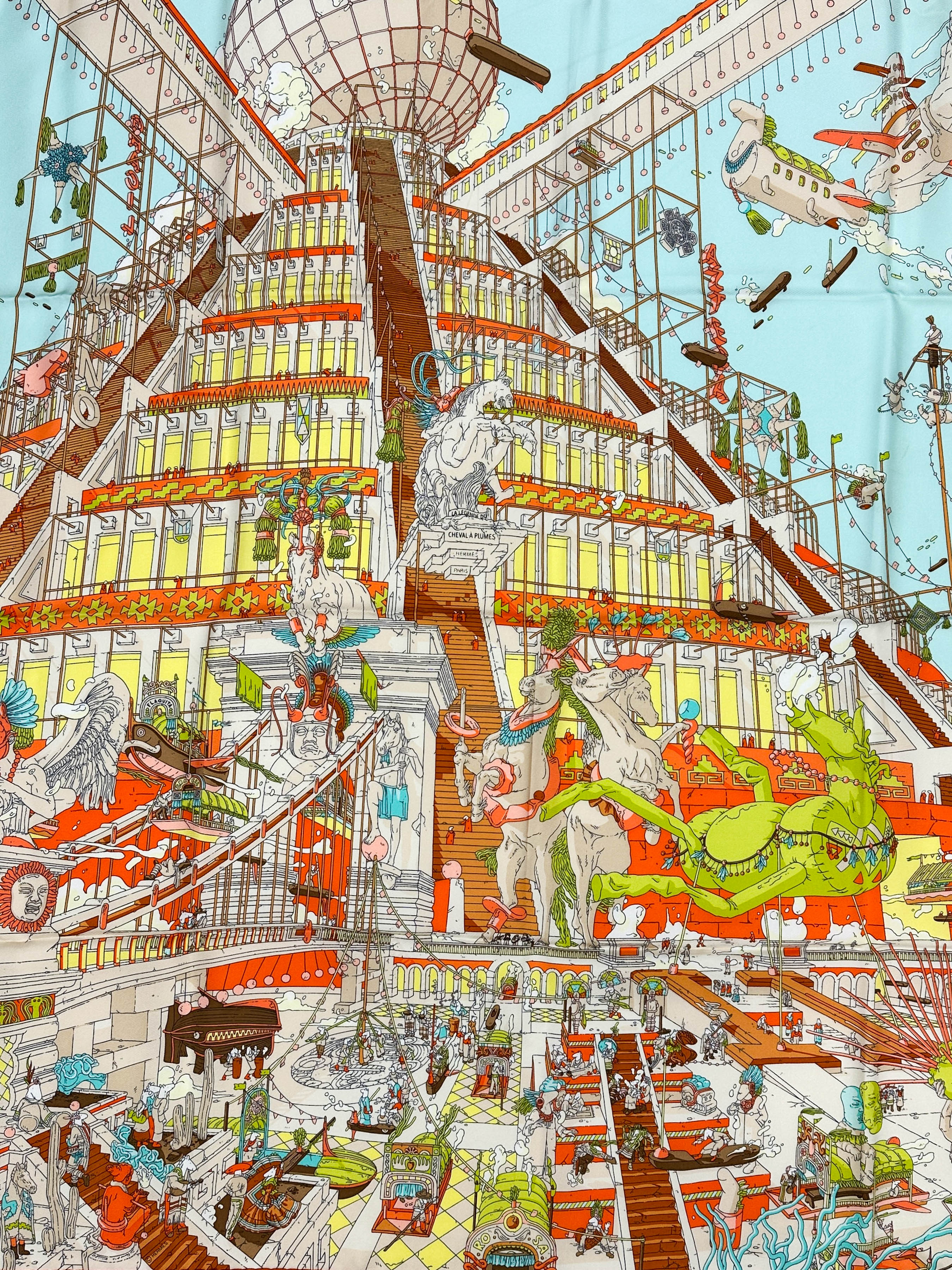 Hermès La Légende du Cheval à Plumes 90