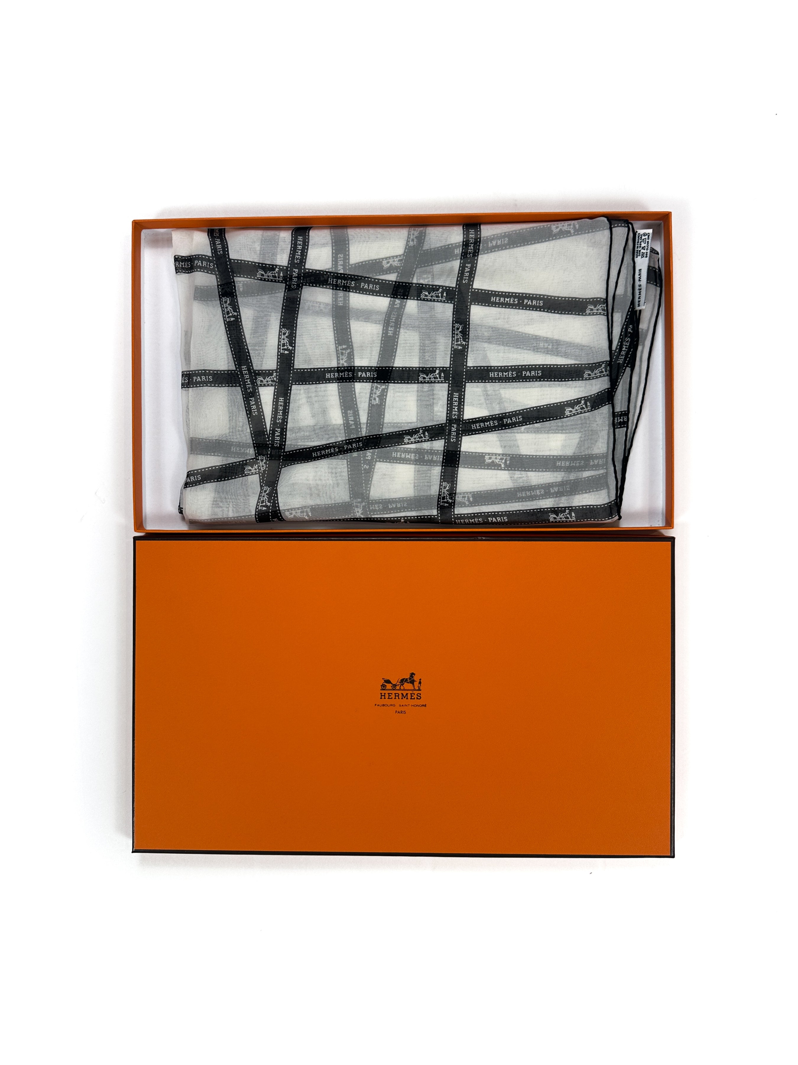 Hermès Bolduc Mousseline Shawl