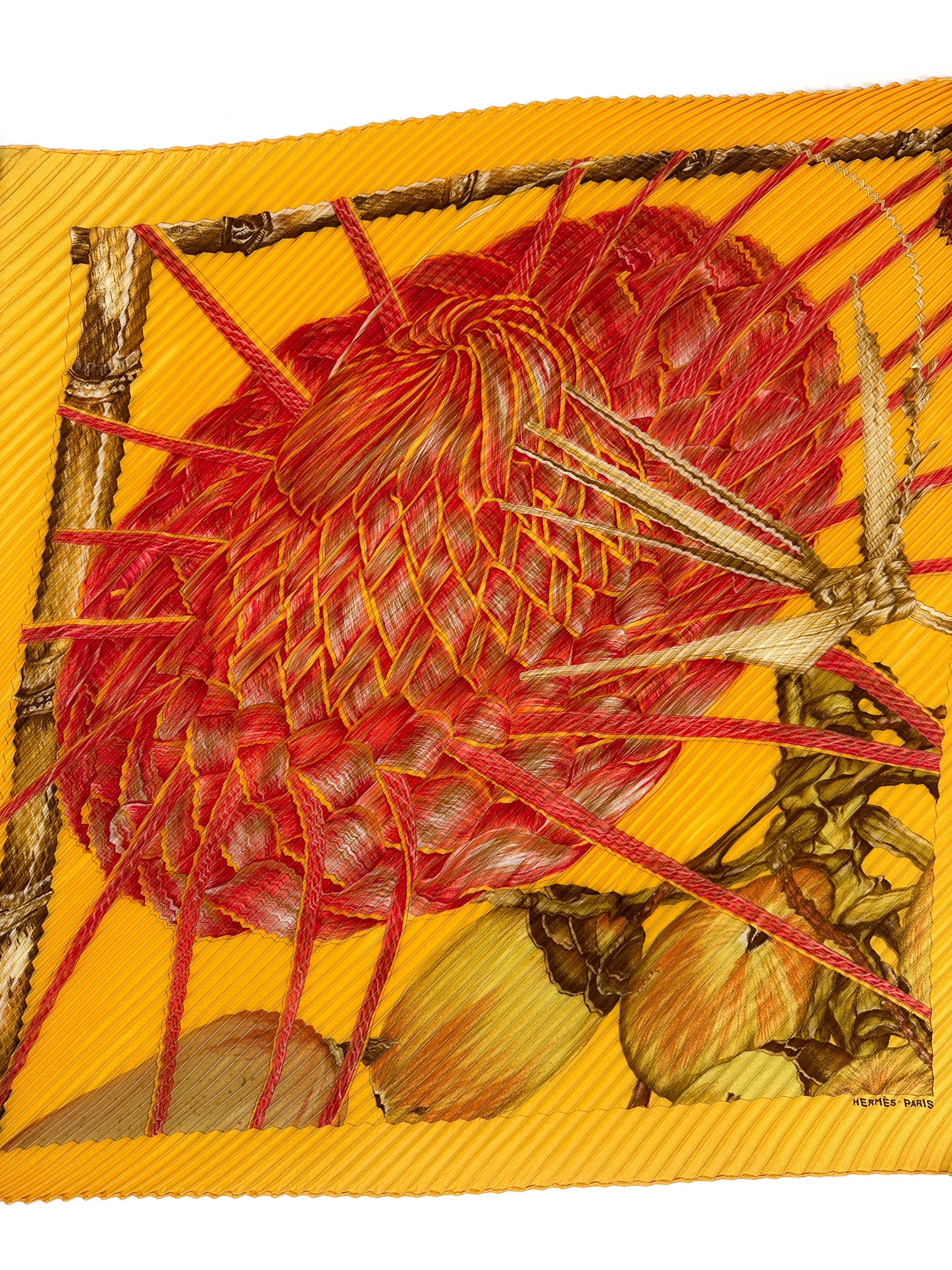 Hermès Jardin Creole Detail Plissé 90