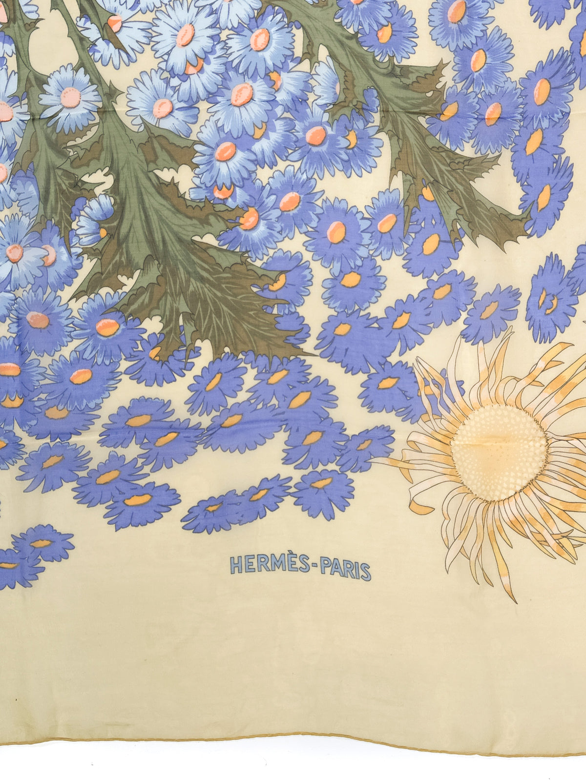 Hermès Fleurs et Carlines Mousseline 90
