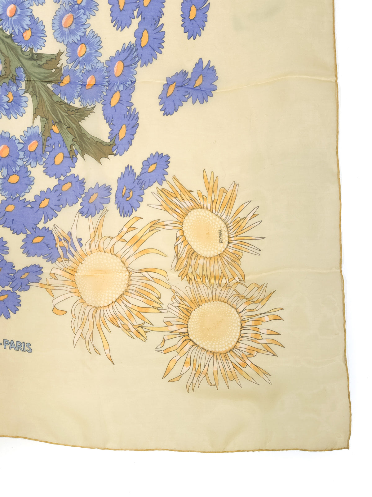 Hermès Fleurs et Carlines Mousseline 90