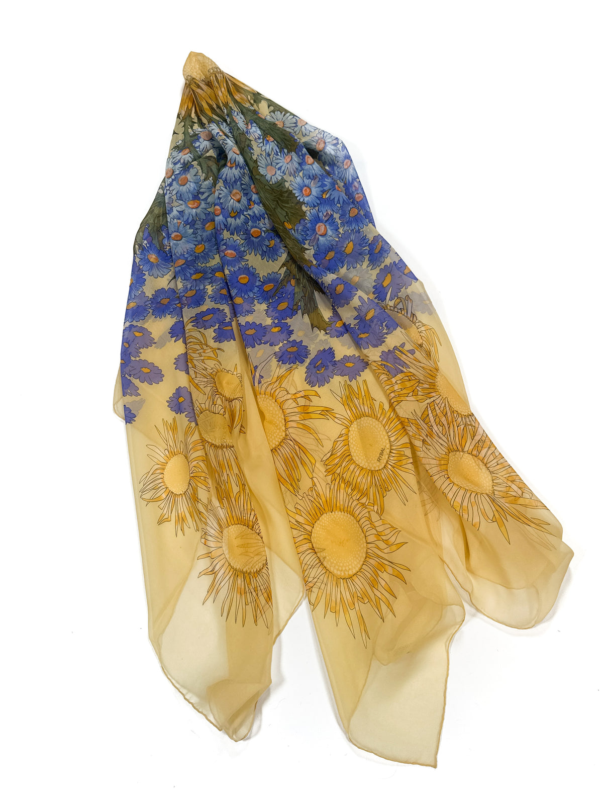 Hermès Fleurs et Carlines Mousseline 90