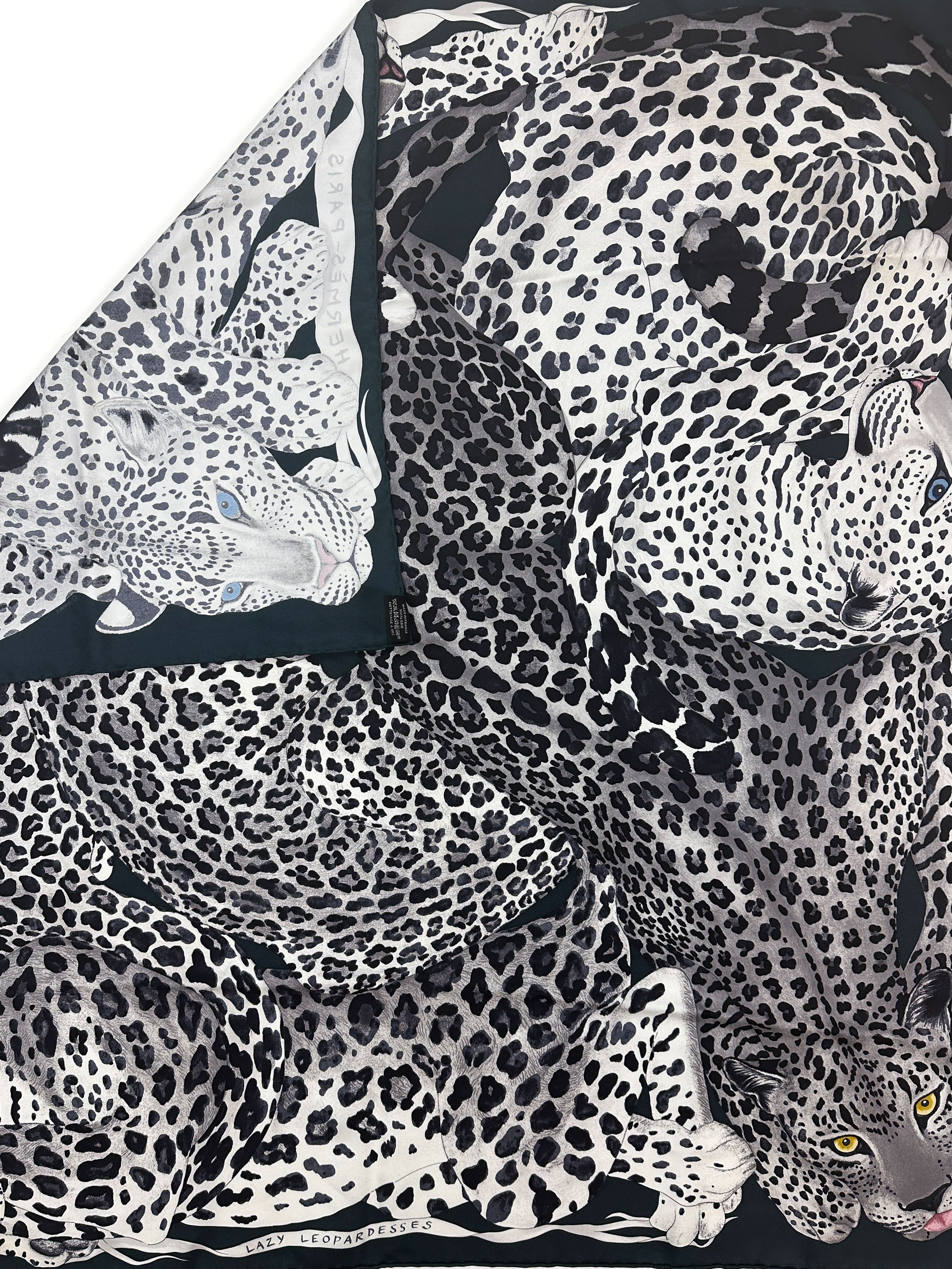 Hermès Lazy Leopardesses 90