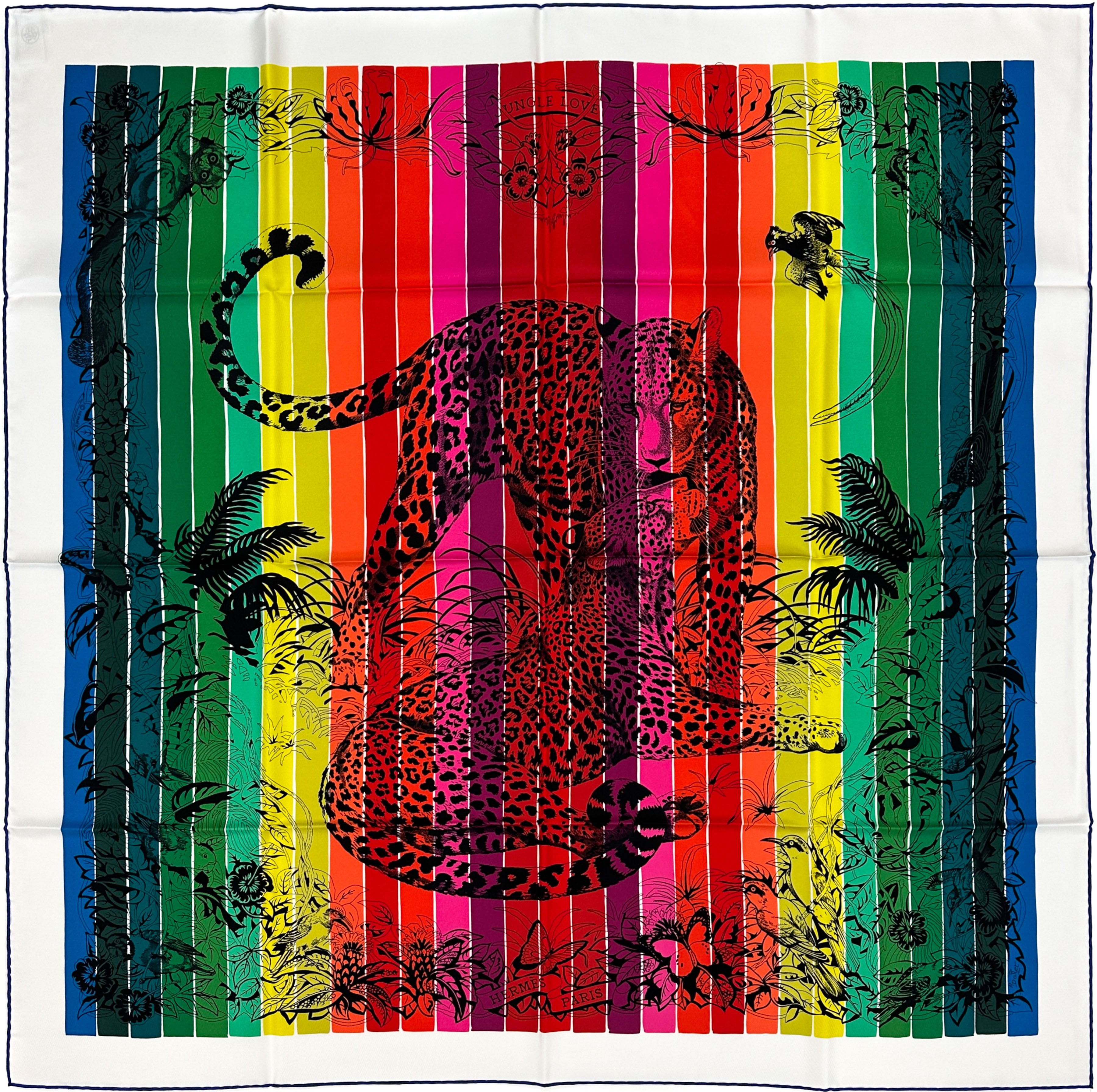 Hermès Jungle Love Rainbow 90