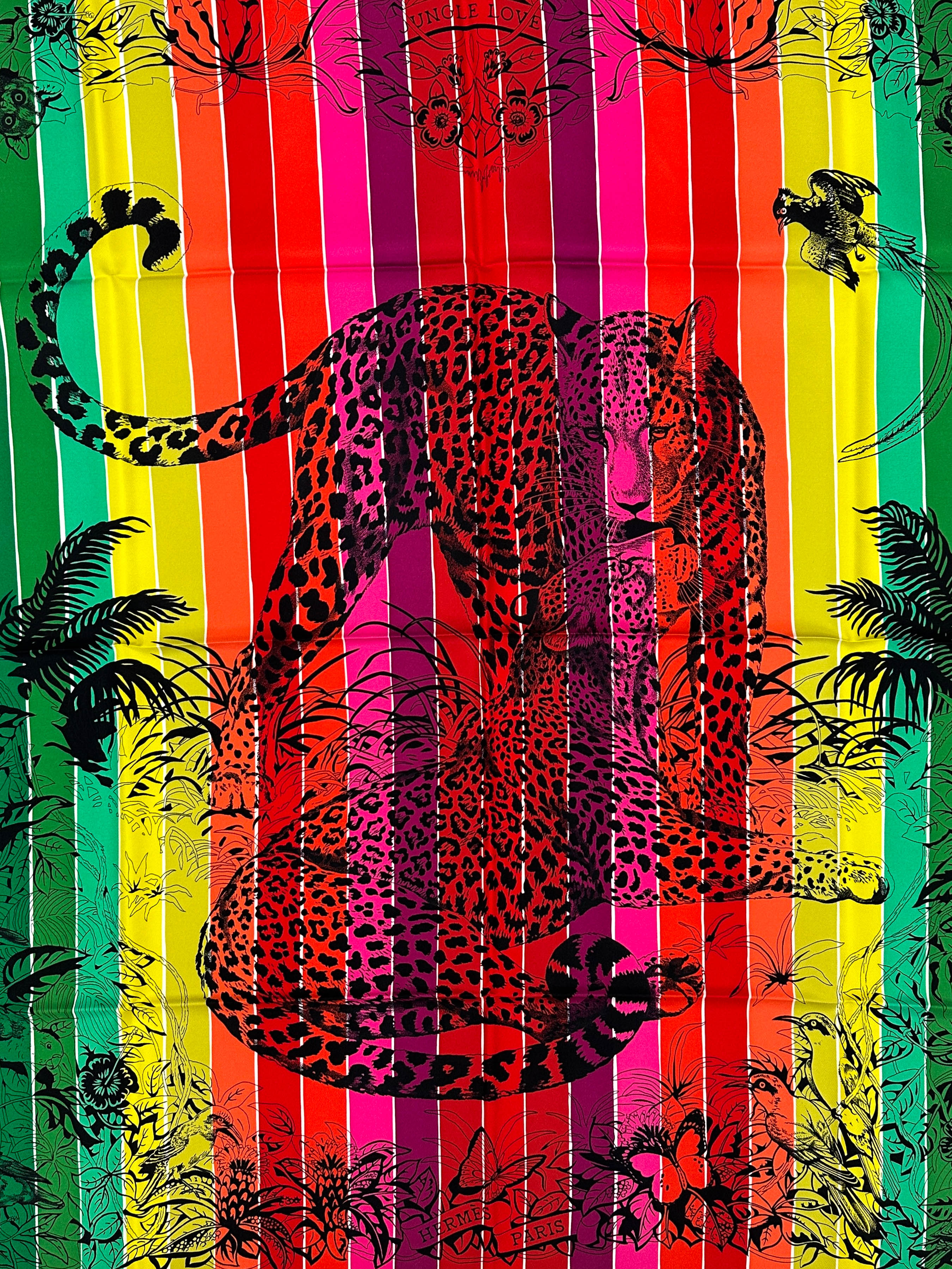 Hermès Jungle Love Rainbow 90