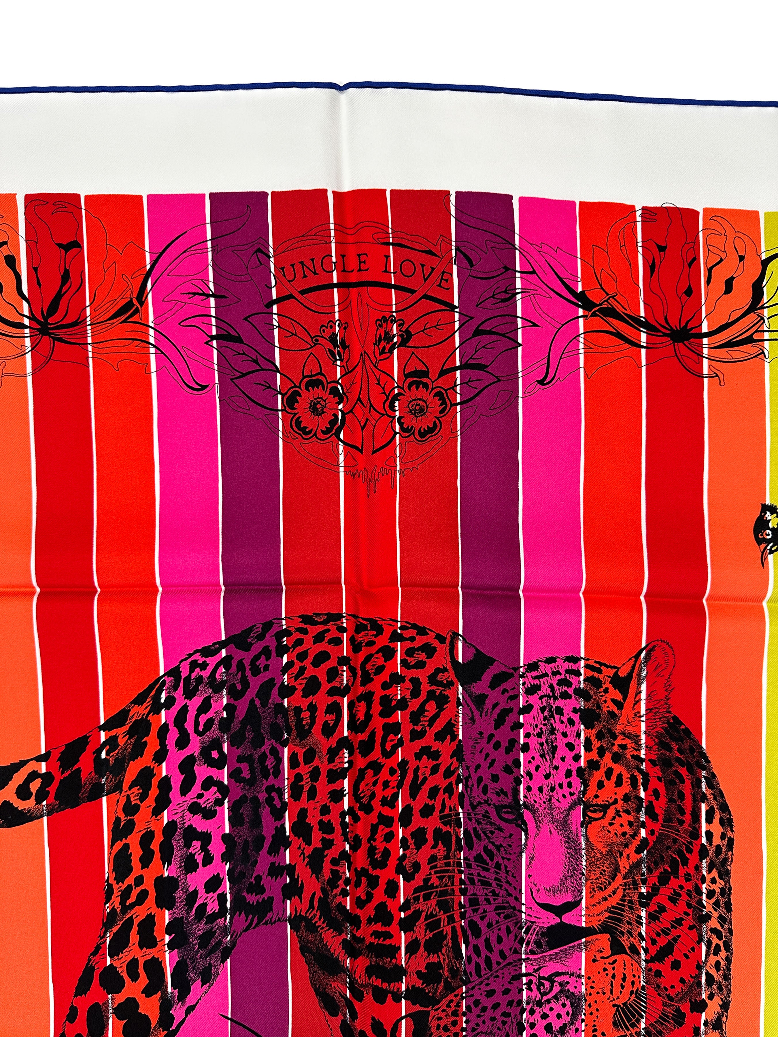 Hermès Jungle Love Rainbow 90