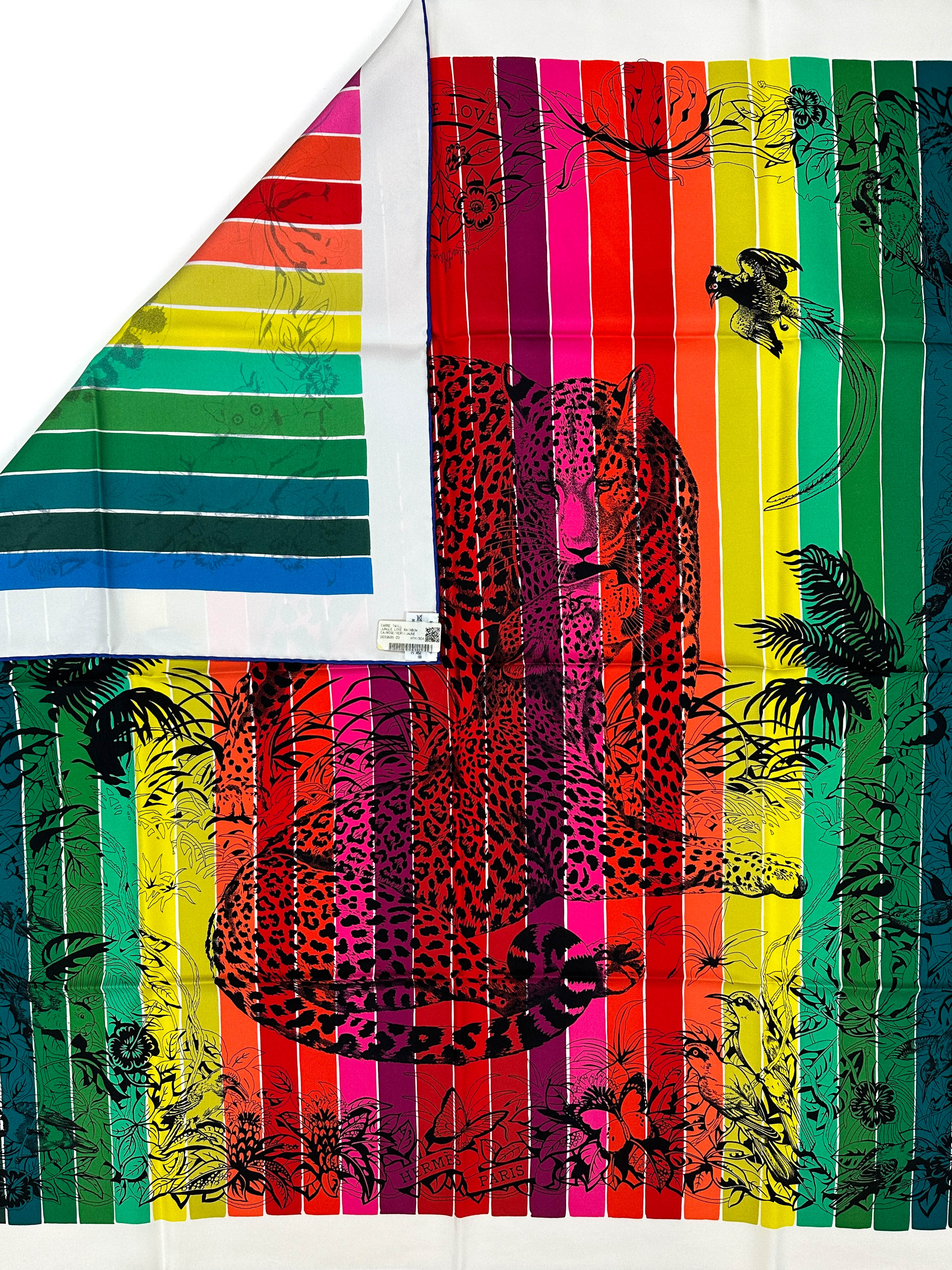 Hermès Jungle Love Rainbow 90