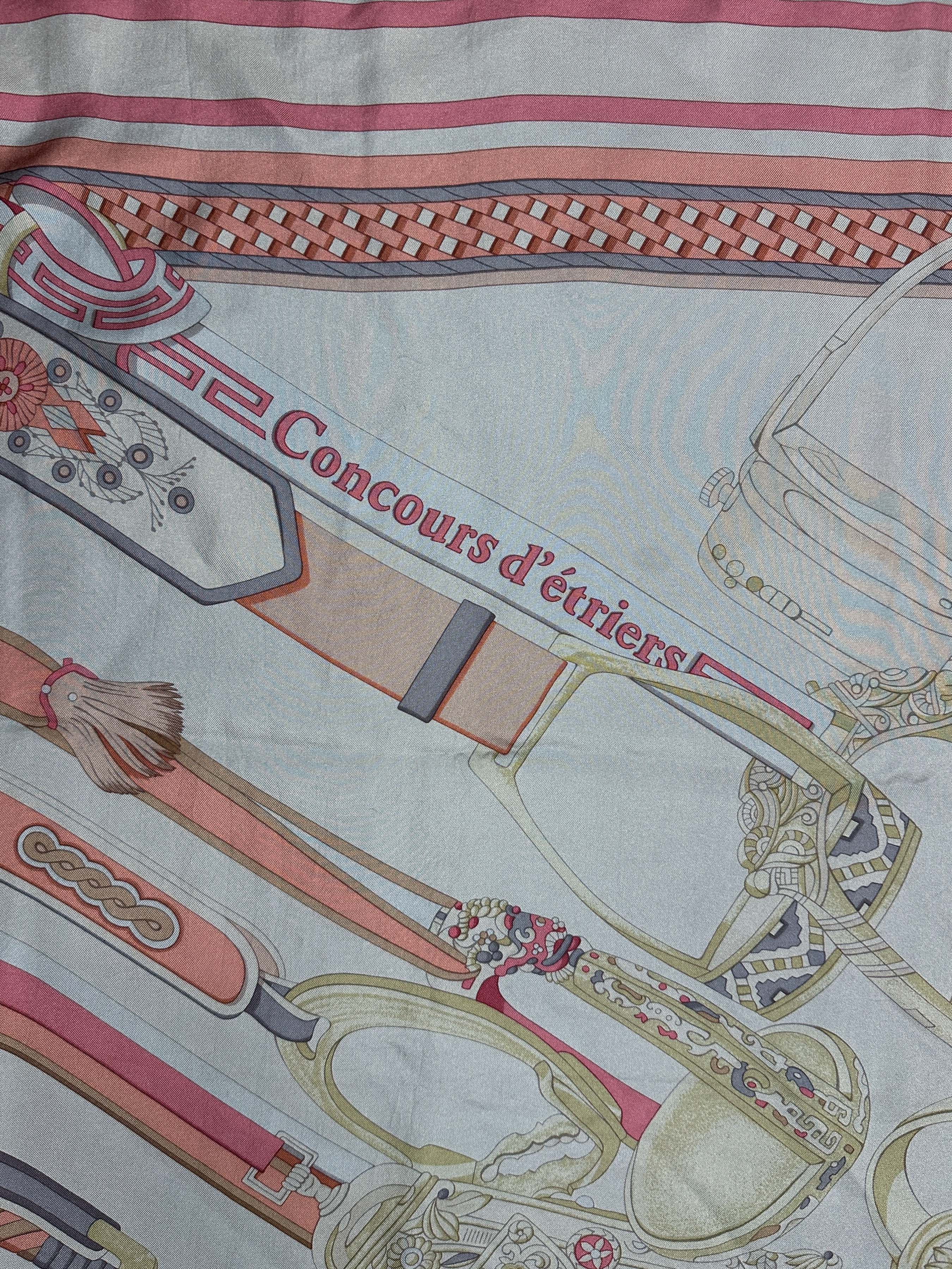 Hermès Duo d'Etriers Dip Dye Silk 140
