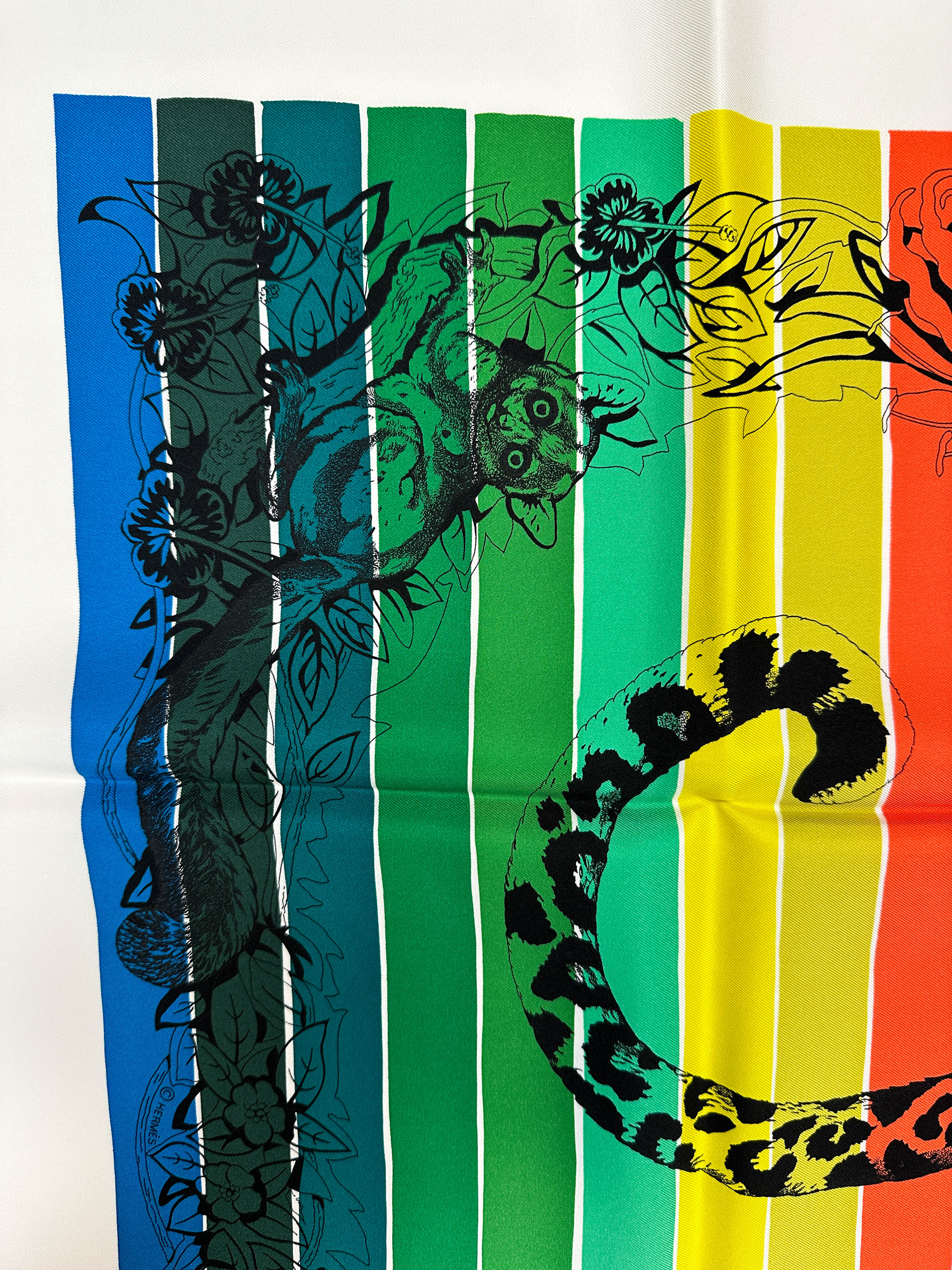 Hermès Jungle Love Rainbow 90