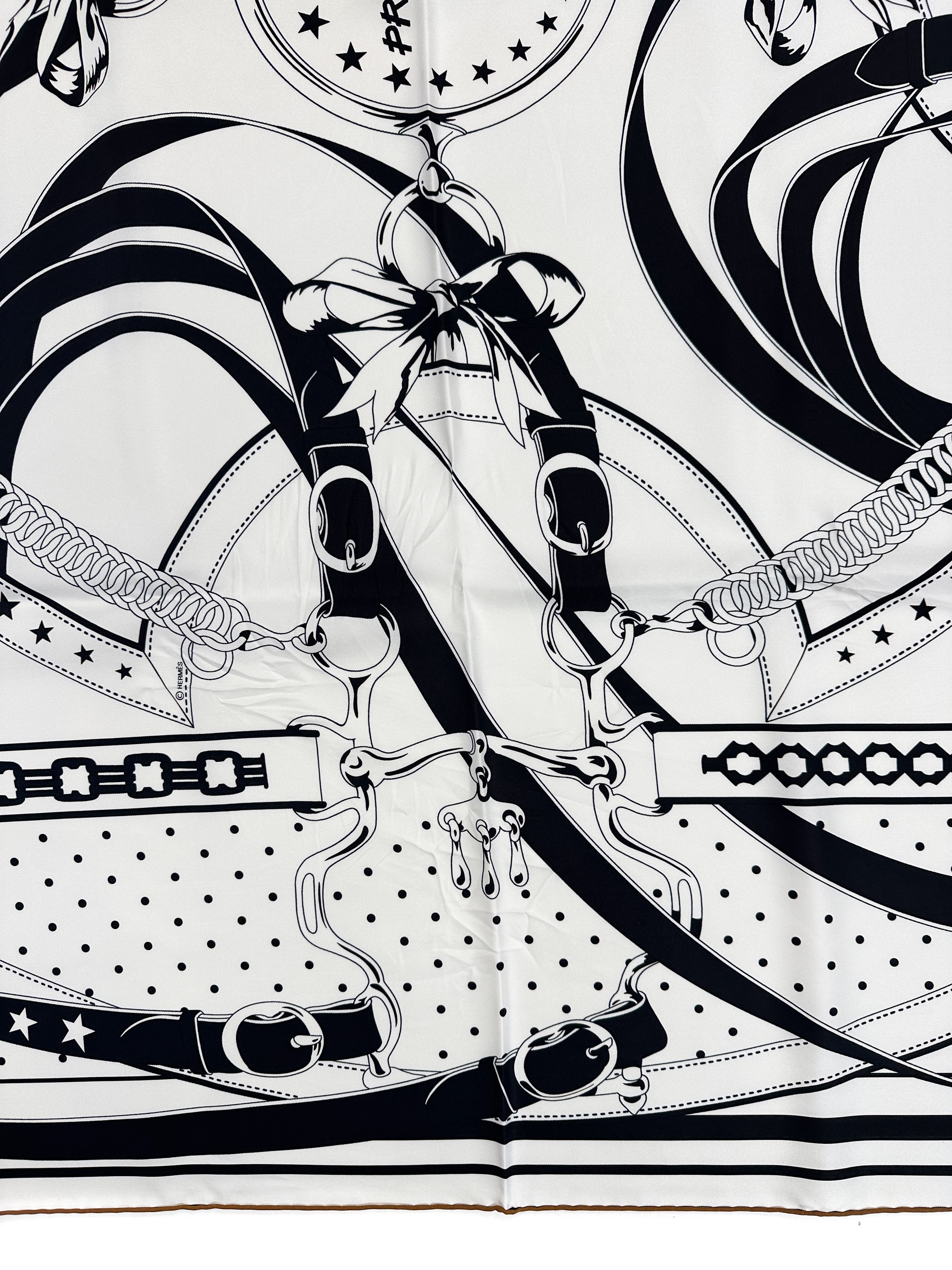Hermès La Promenade du Matin Bandana Double Face Silk 140