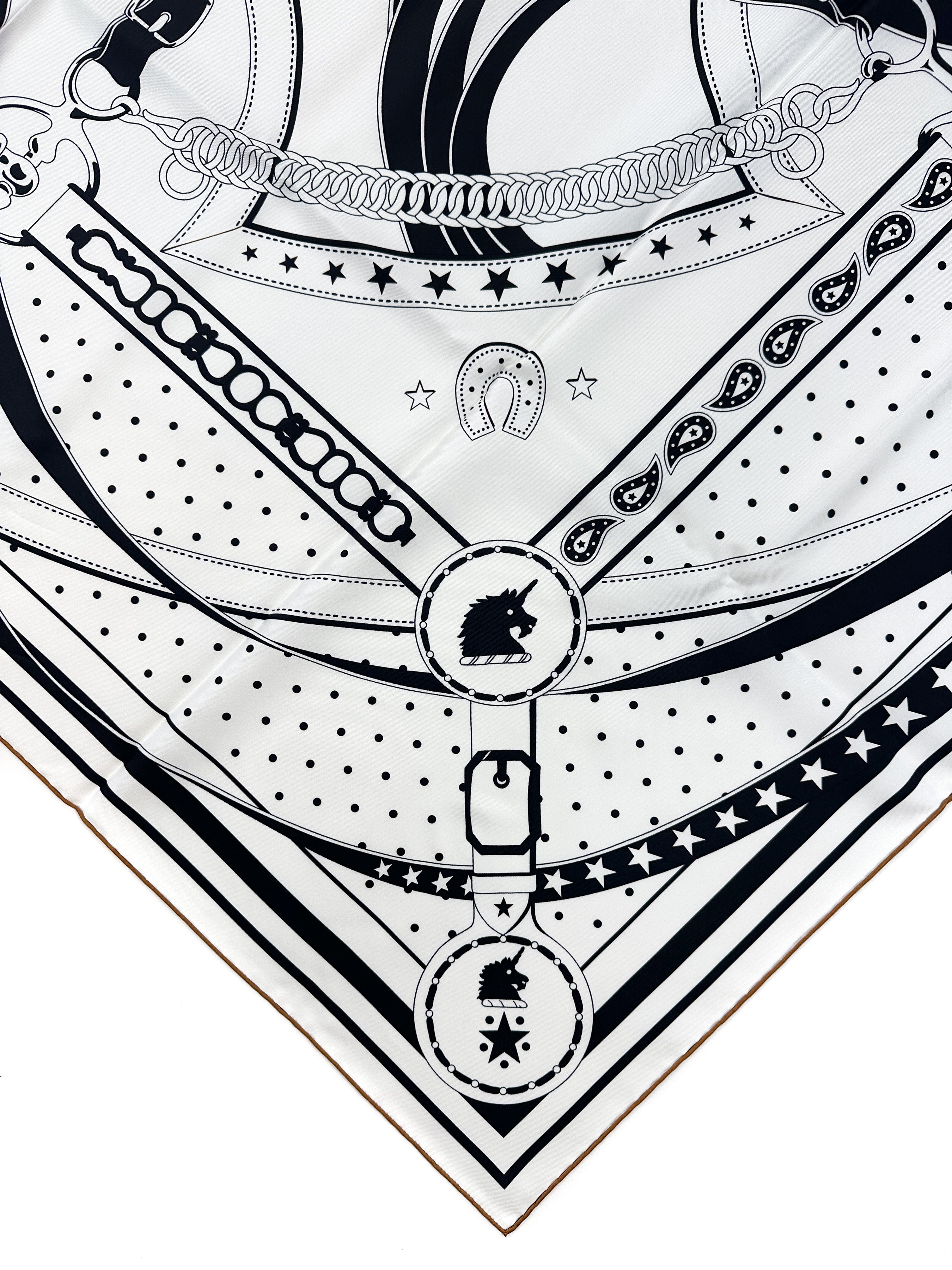 Hermès La Promenade du Matin Bandana Double Face Silk 140